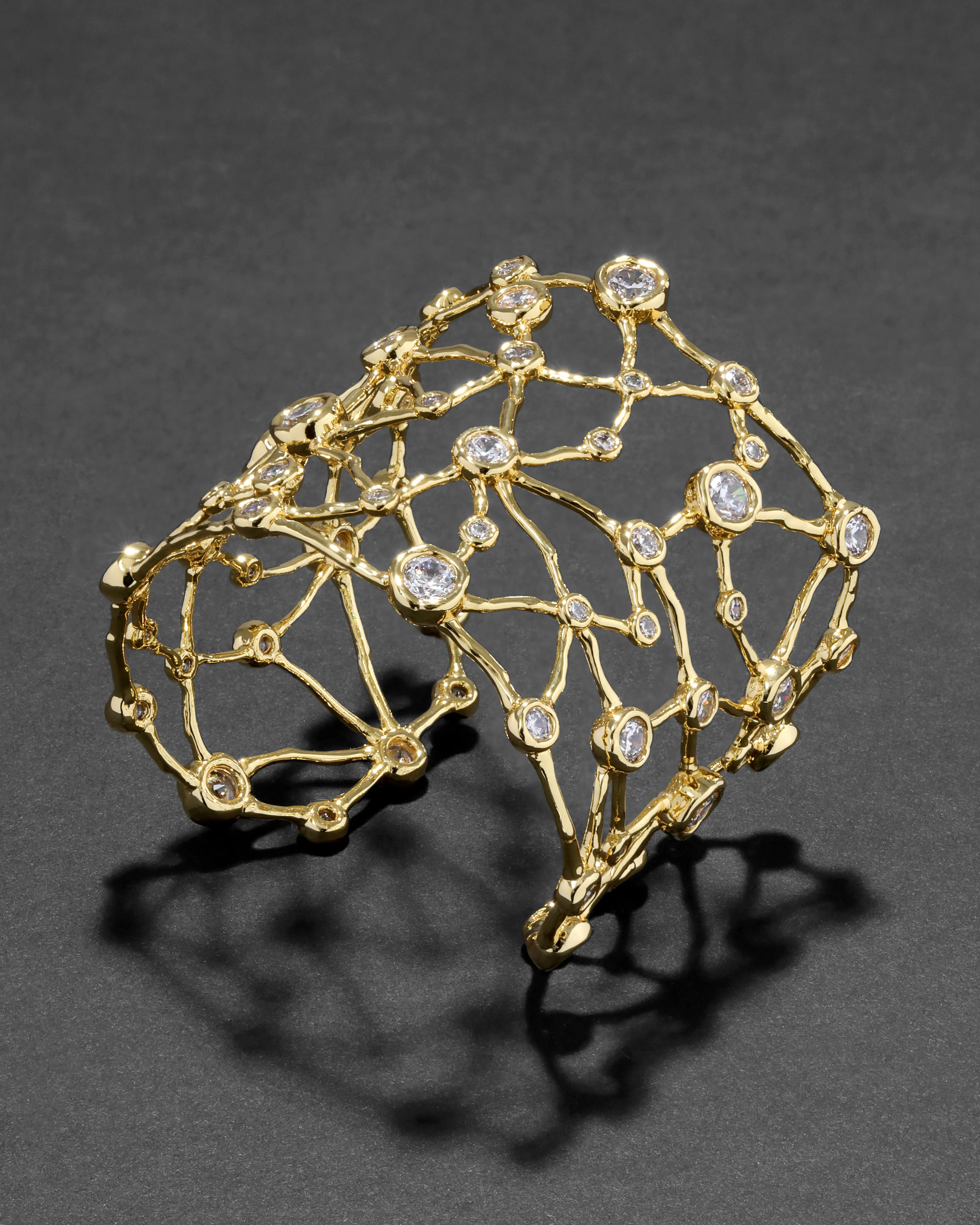 Asterales Gold Celestial Wide Cuff Bracelet sold by Alexis Bittar product image thumbnail 4