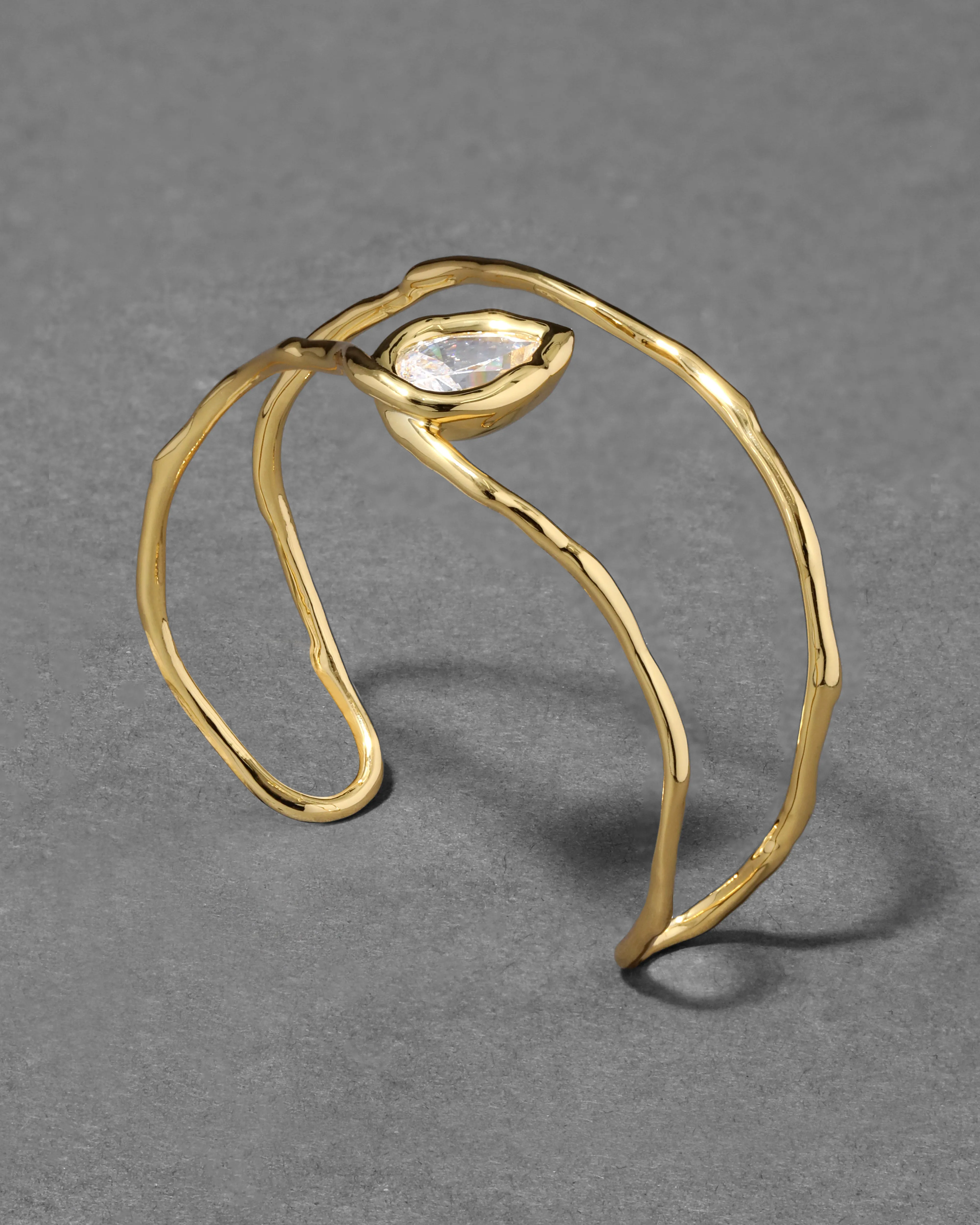 Asterales Gold Floating Cuff Bracelet sold by Alexis Bittar product image thumbnail 4