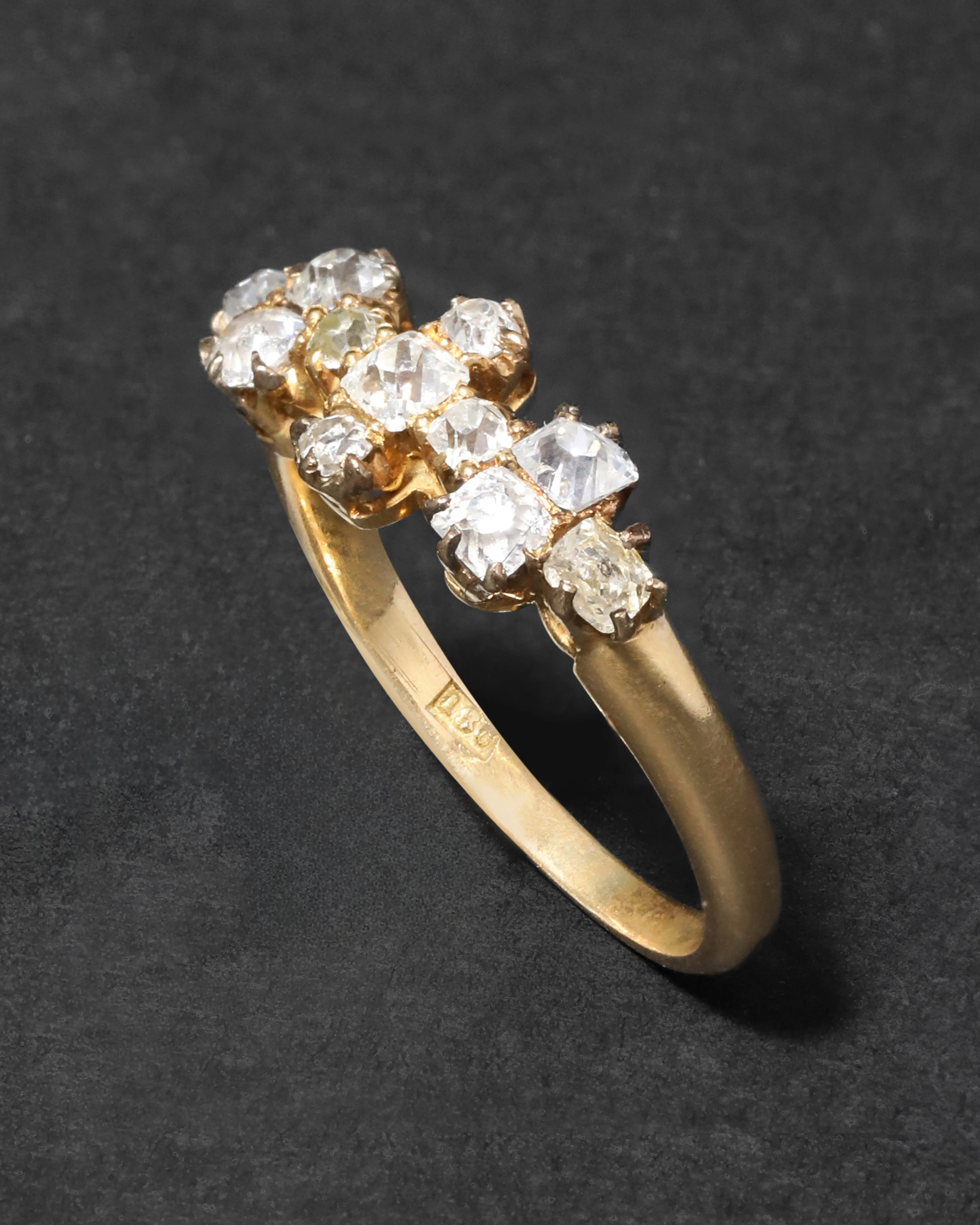 Antique Victorian 1890s 18k Gold with Rose Cut Diamond Ring sold by Alexis Bittar