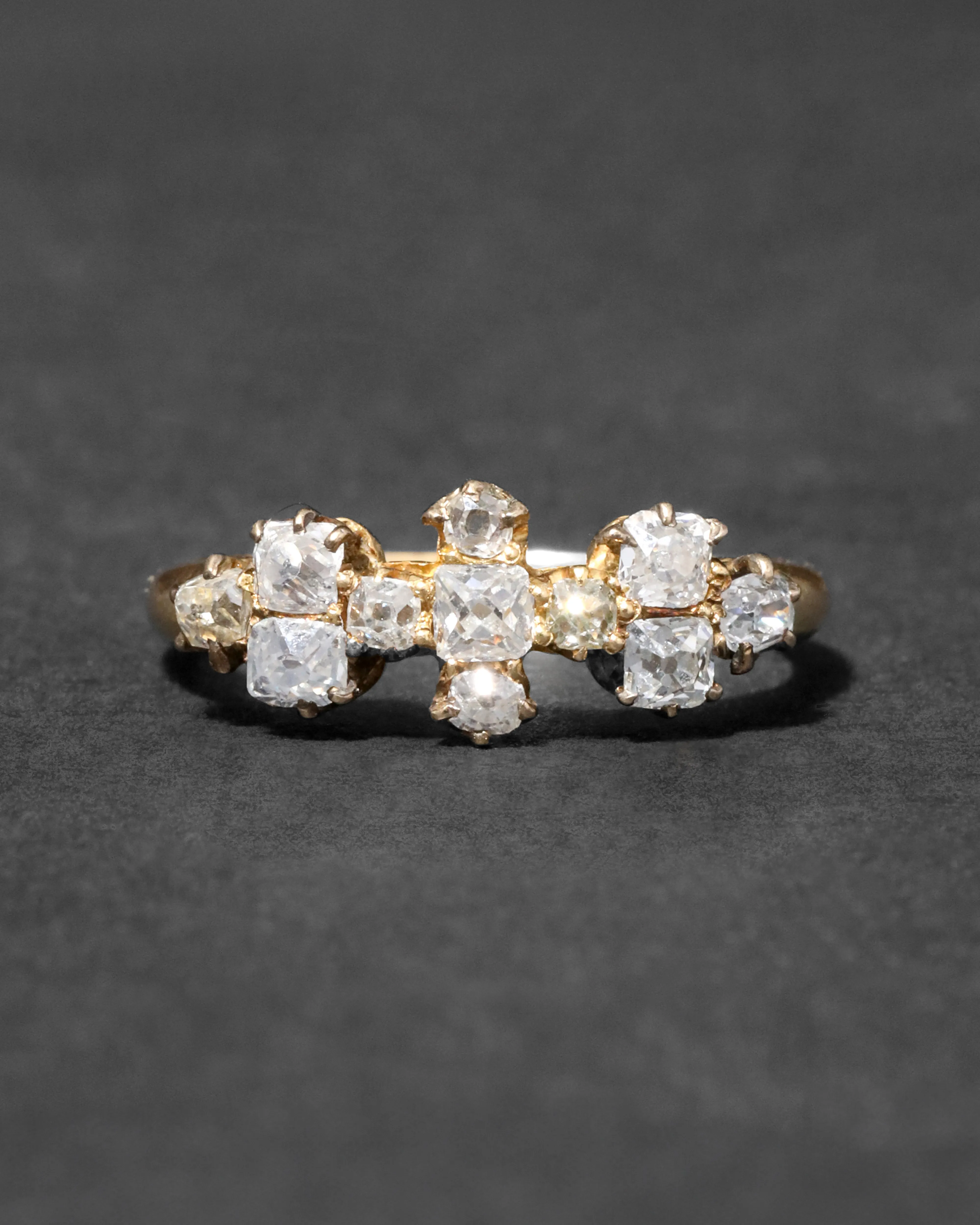 Antique Victorian 1890s 18k Gold with Rose Cut Diamond Ring sold by Alexis Bittar product image thumbnail 2