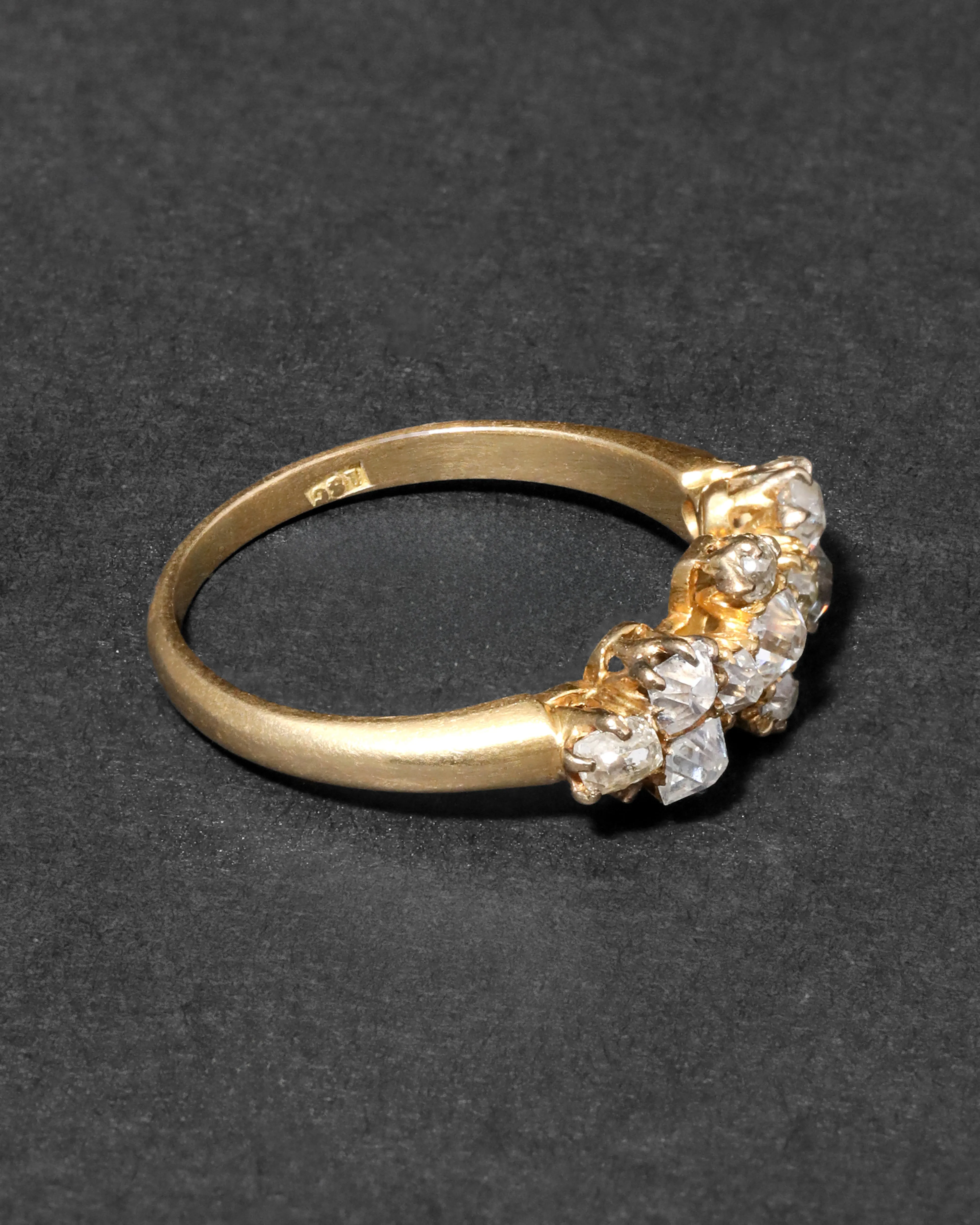 Antique Victorian 1890s 18k Gold with Rose Cut Diamond Ring sold by Alexis Bittar product image thumbnail 3