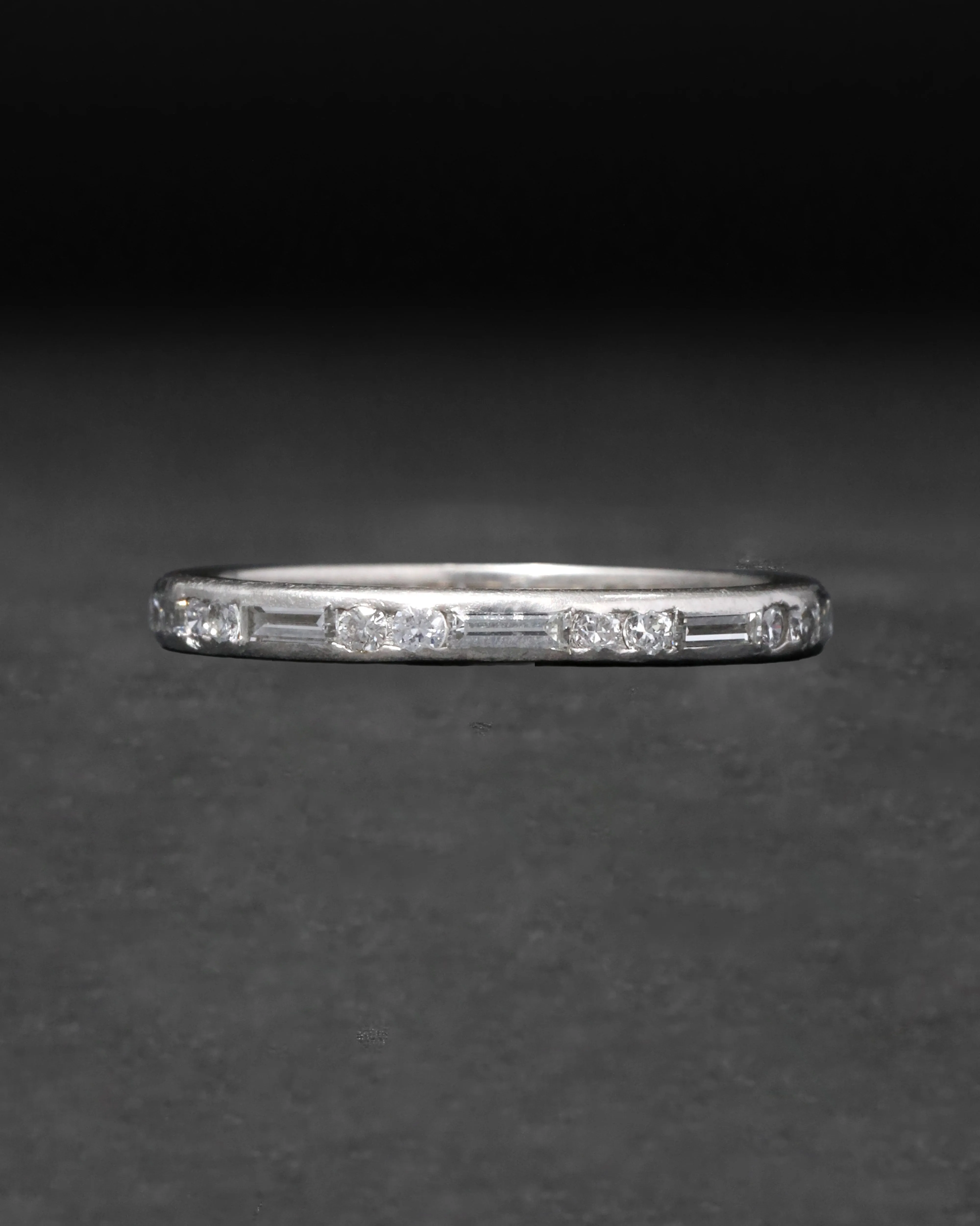 Antique 1910s Platinum & Diamond Band Ring sold by Alexis Bittar product image thumbnail 2