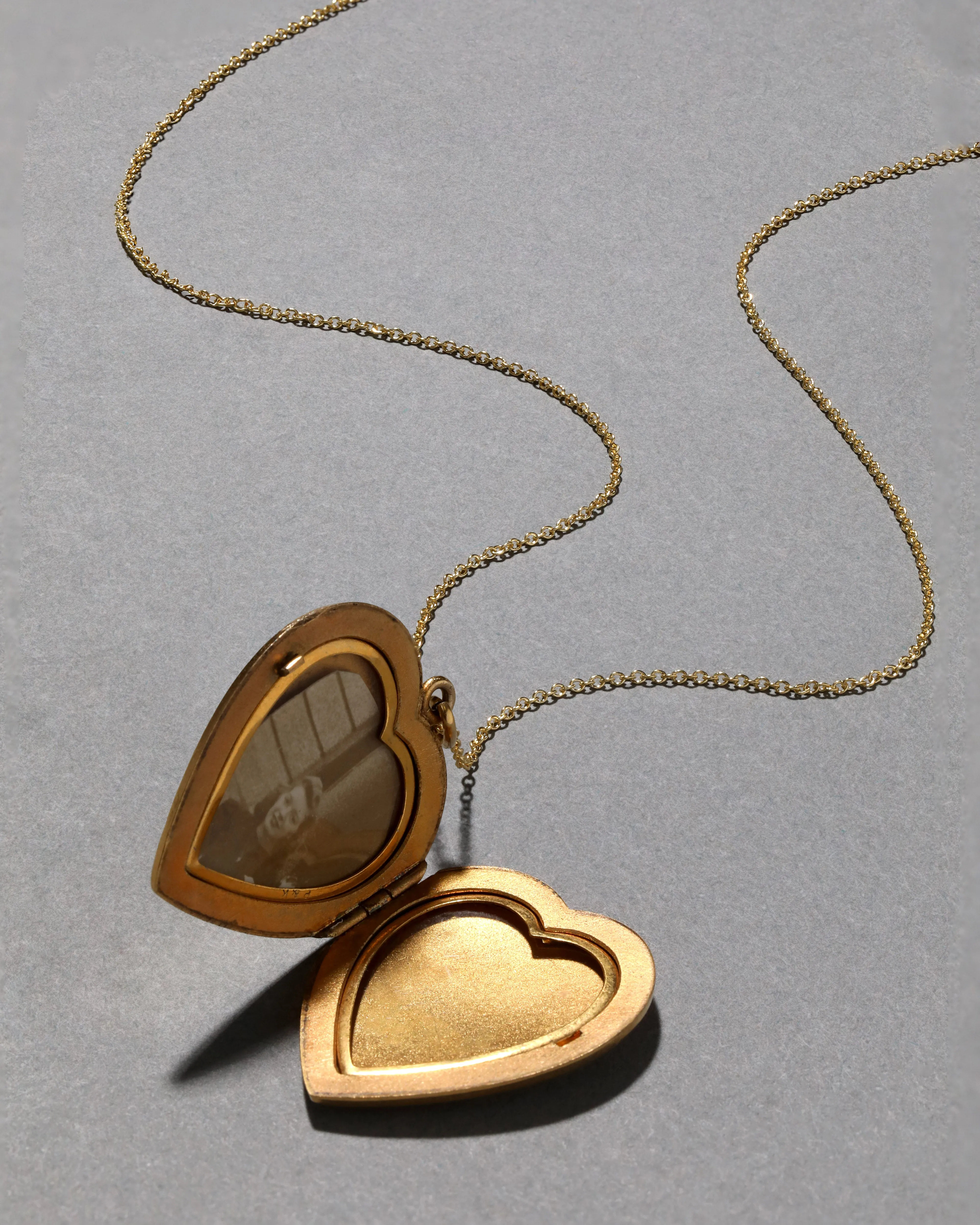 Antique 1910 14k Gold Fill Tri Color Hand Etched Heart Locket sold by Alexis Bittar product image thumbnail 3