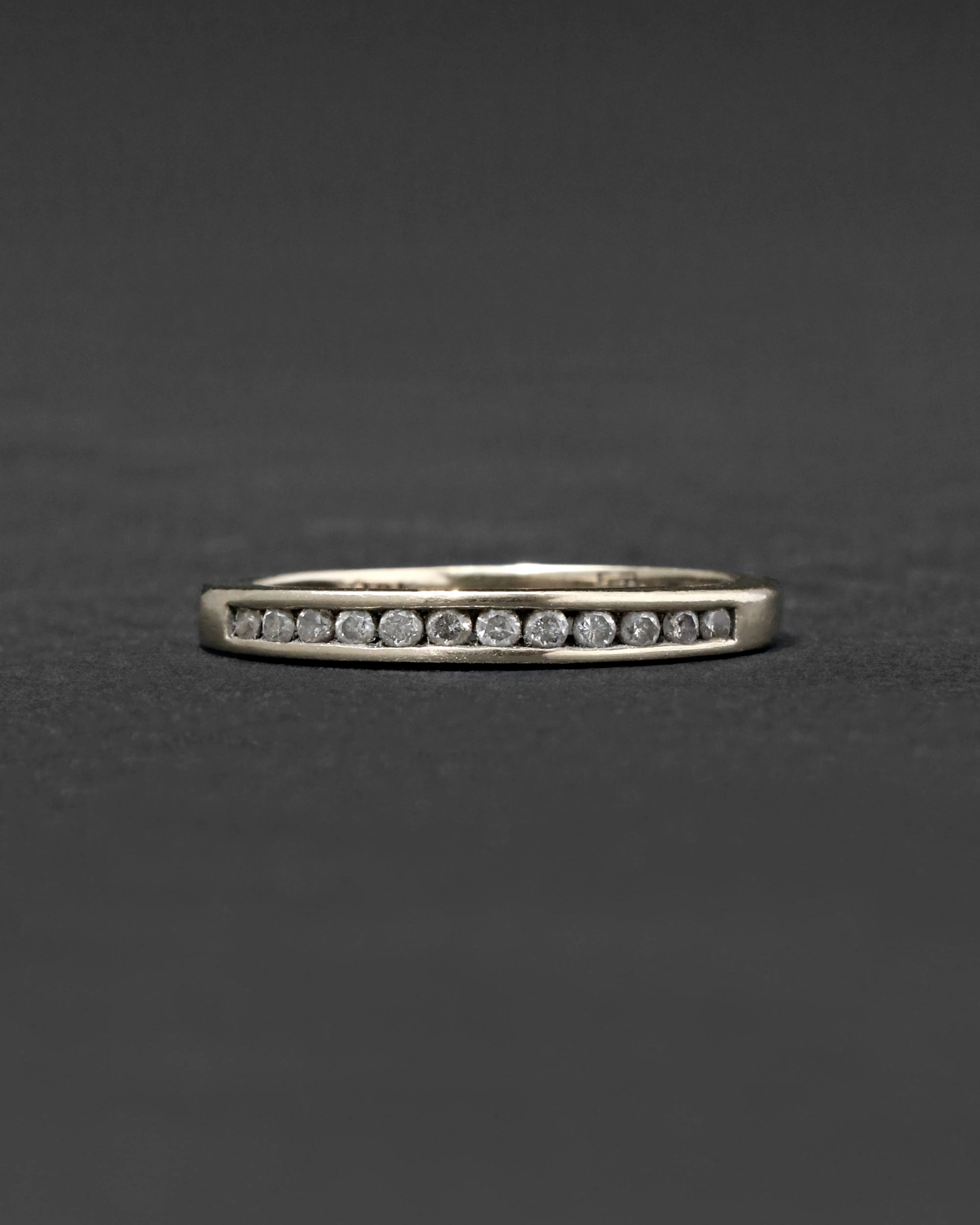Vintage 1970s 10k Gold & Diamond Band Ring sold by Alexis Bittar product image thumbnail 2