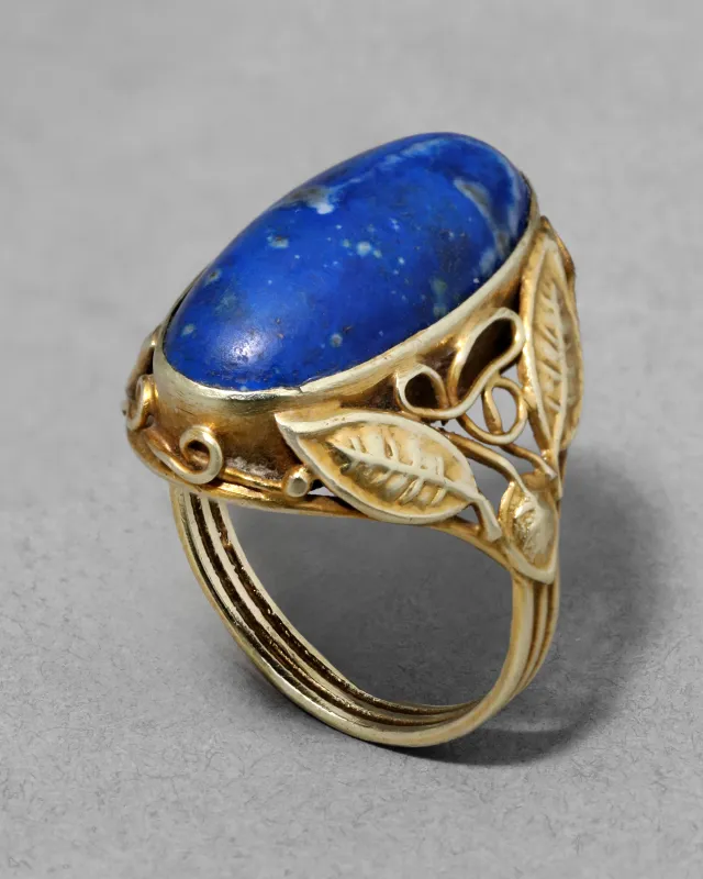 Antique 1900s 14k Gold Lapis Ring sold by Alexis Bittar