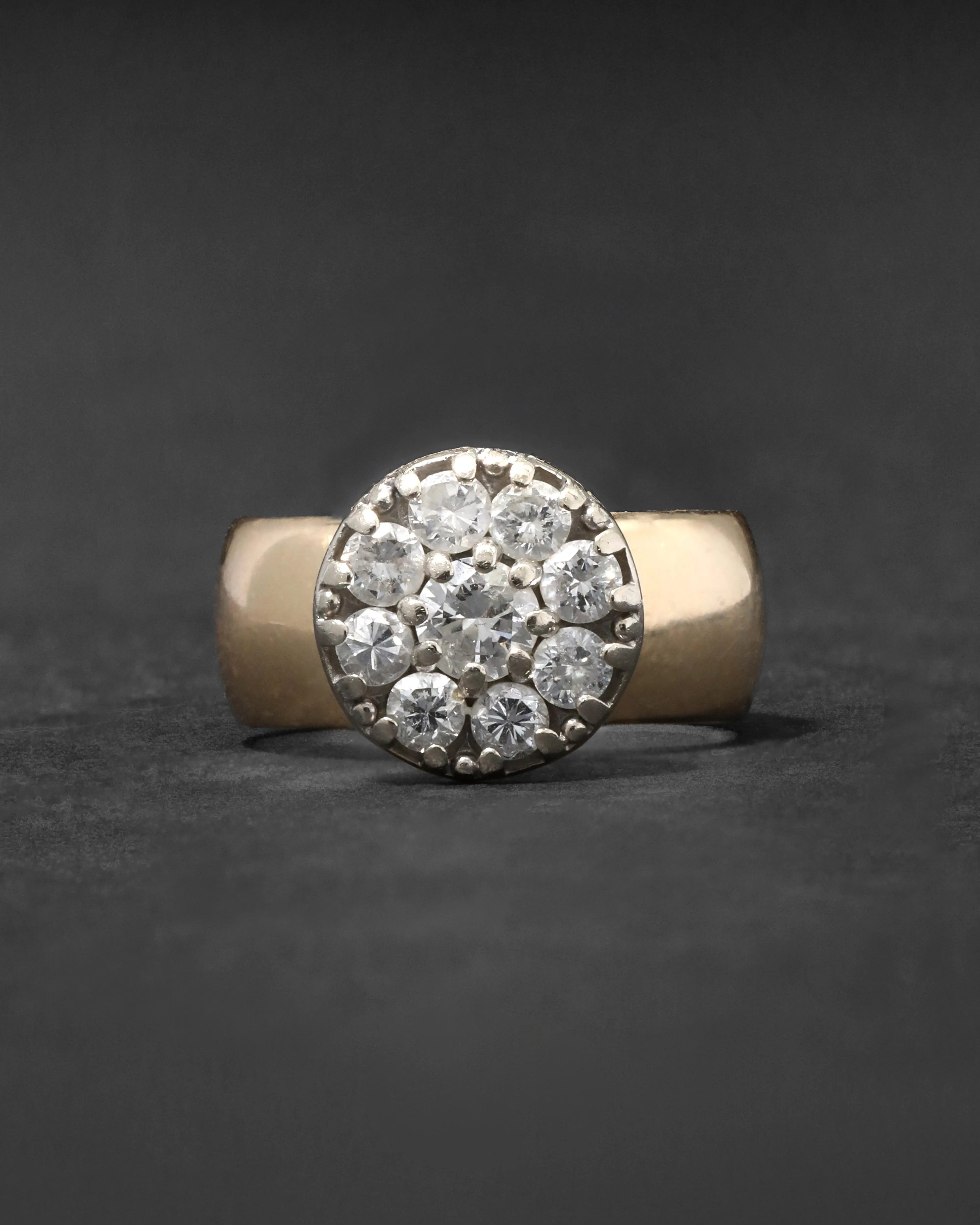 Vintage 1940s 14k Gold with Diamond Floret Ring sold by Alexis Bittar product image thumbnail 2