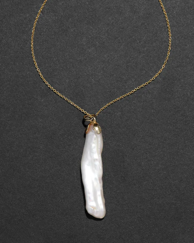 Vintage 14k Gold Fill with Freshwater Pearl Pendant Necklace sold by Alexis Bittar