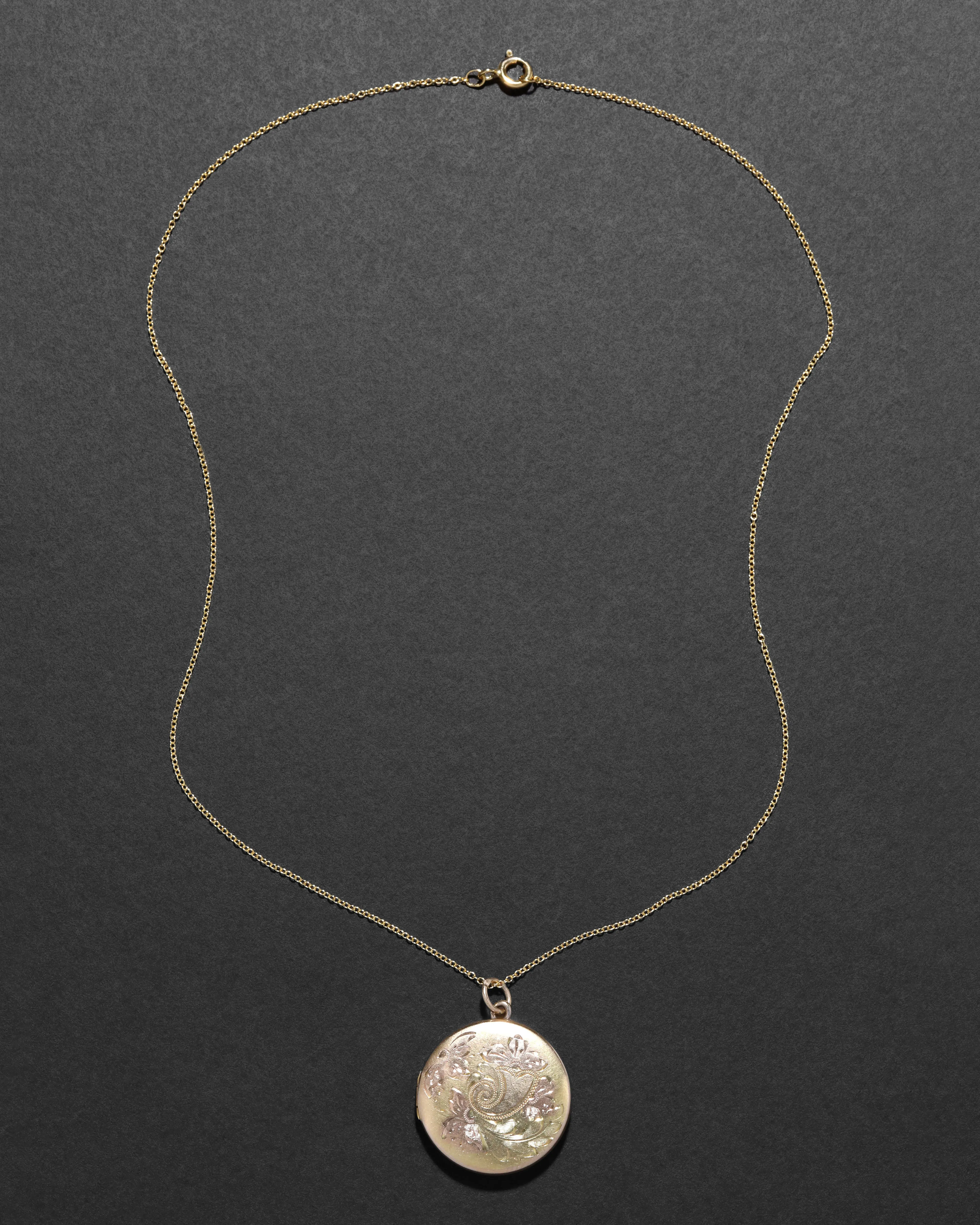 Vintage 1930s 12k Two-Tone Gold Fill Double Sided Locket Necklace sold by Alexis Bittar product image thumbnail 2