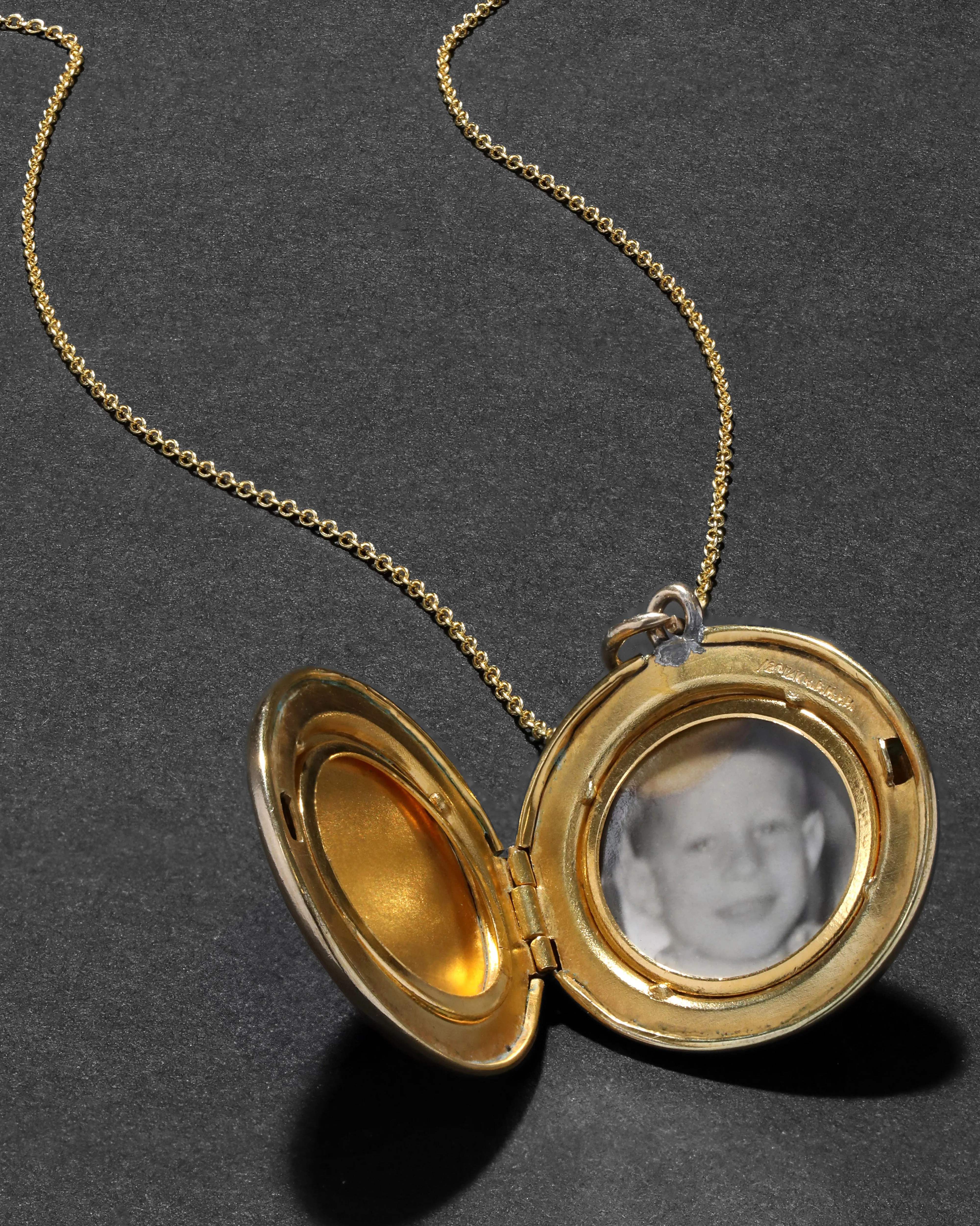 Vintage 1930s 12k Two-Tone Gold Fill Double Sided Locket Necklace sold by Alexis Bittar product image thumbnail 3