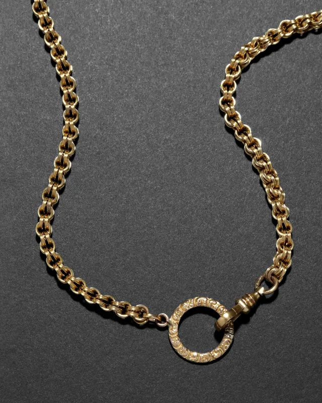 Antique Victorian 1800s 14k Gold Fill Handmade Link Chain Necklace sold by Alexis Bittar