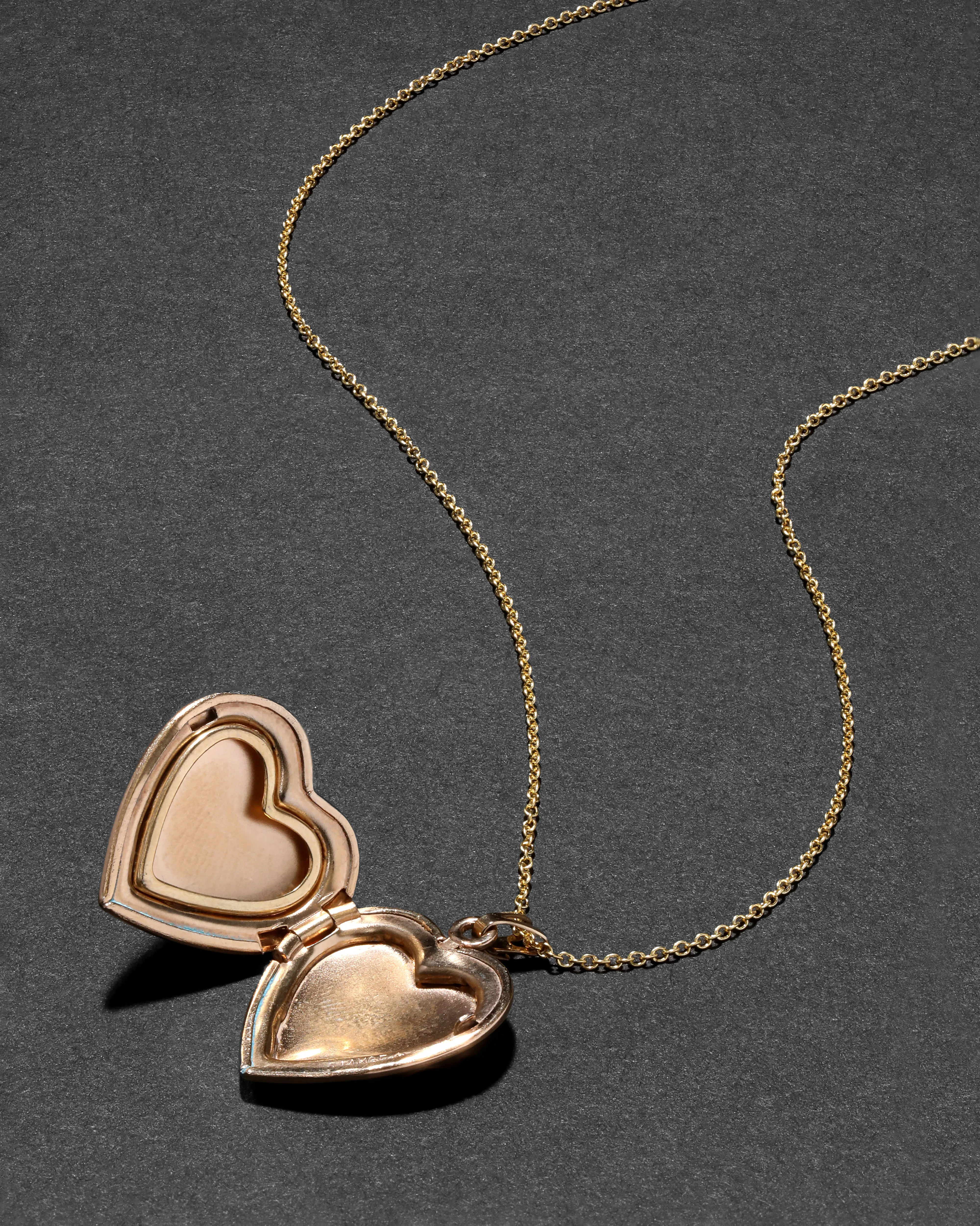 Vintage 1940s 14k Tri Color Gold Fill Floral Heart Locket Necklace sold by Alexis Bittar product image thumbnail 3