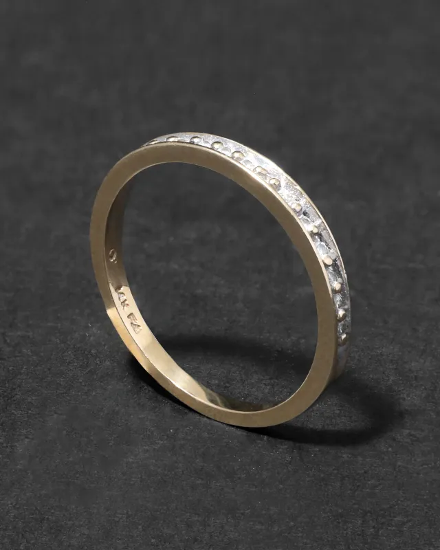 Vintage 1950s 14k Gold & Diamond Eternity Band Ring sold by Alexis Bittar