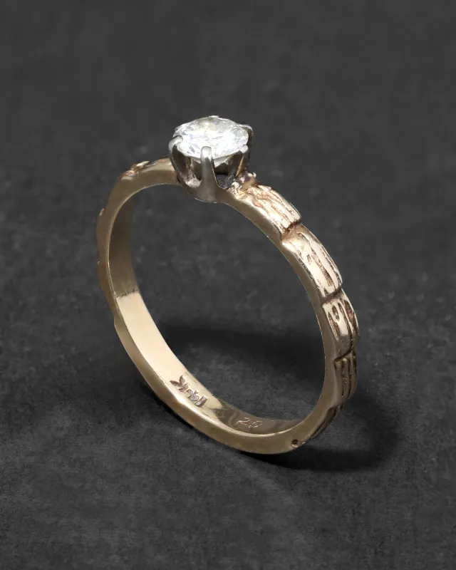 Antique Early 1900s 14k Gold with Crown Set Diamond Ring sold by Alexis Bittar