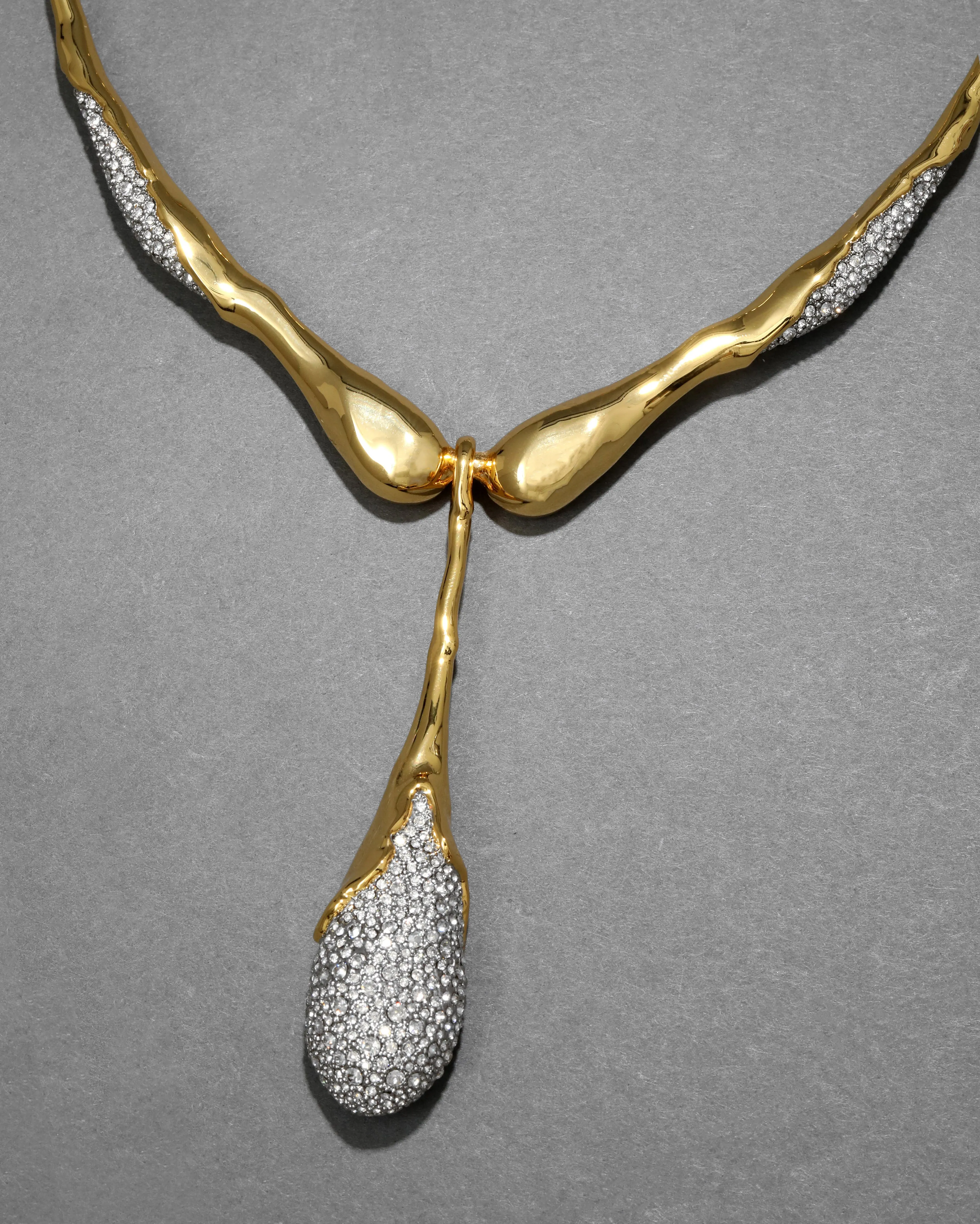 Solanales Crystal Teardrop Collar Necklace sold by Alexis Bittar