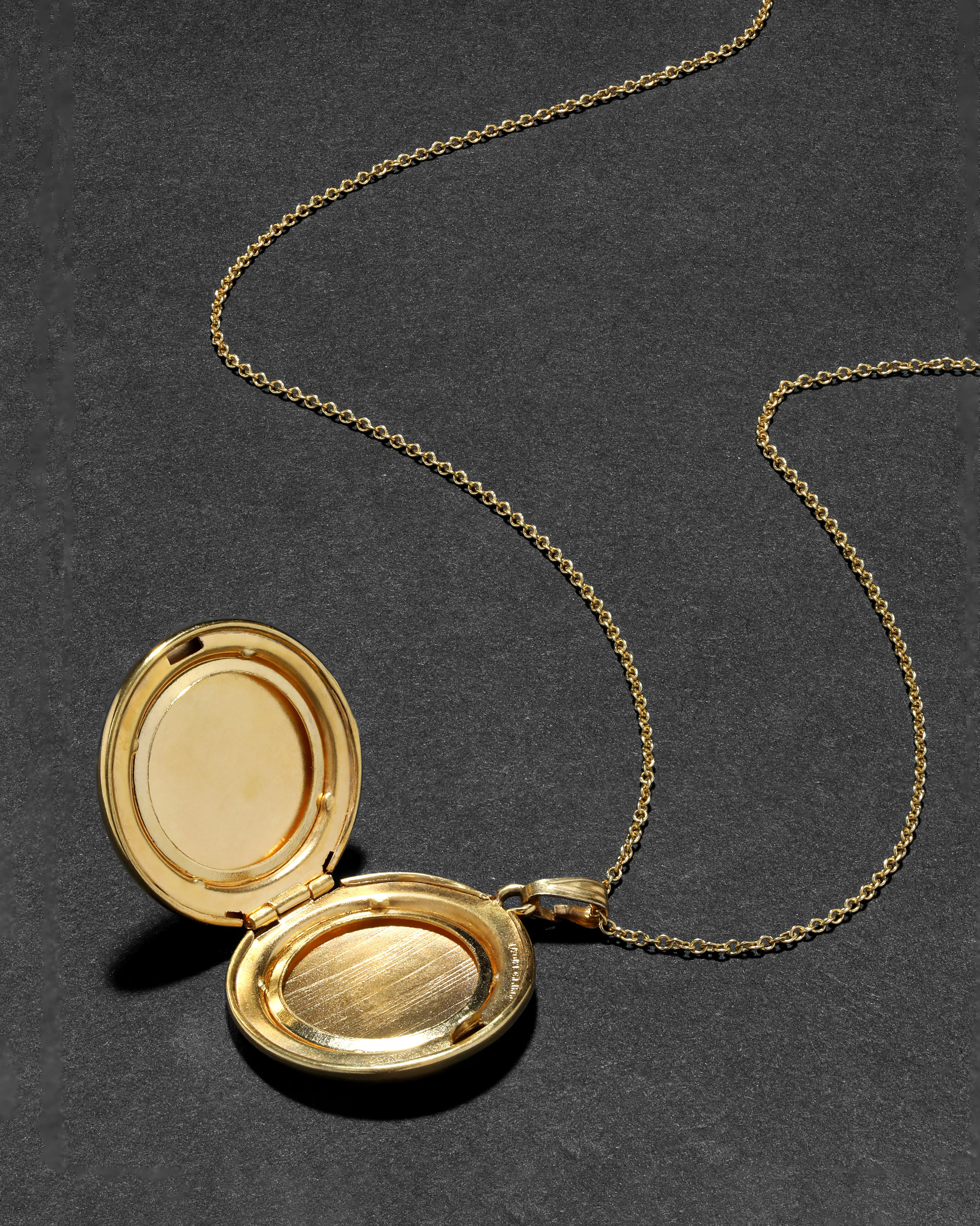 Vintage 1960s 12k Gold Filled Three Tone Floral Etched Locket Necklace sold by Alexis Bittar product image thumbnail 3