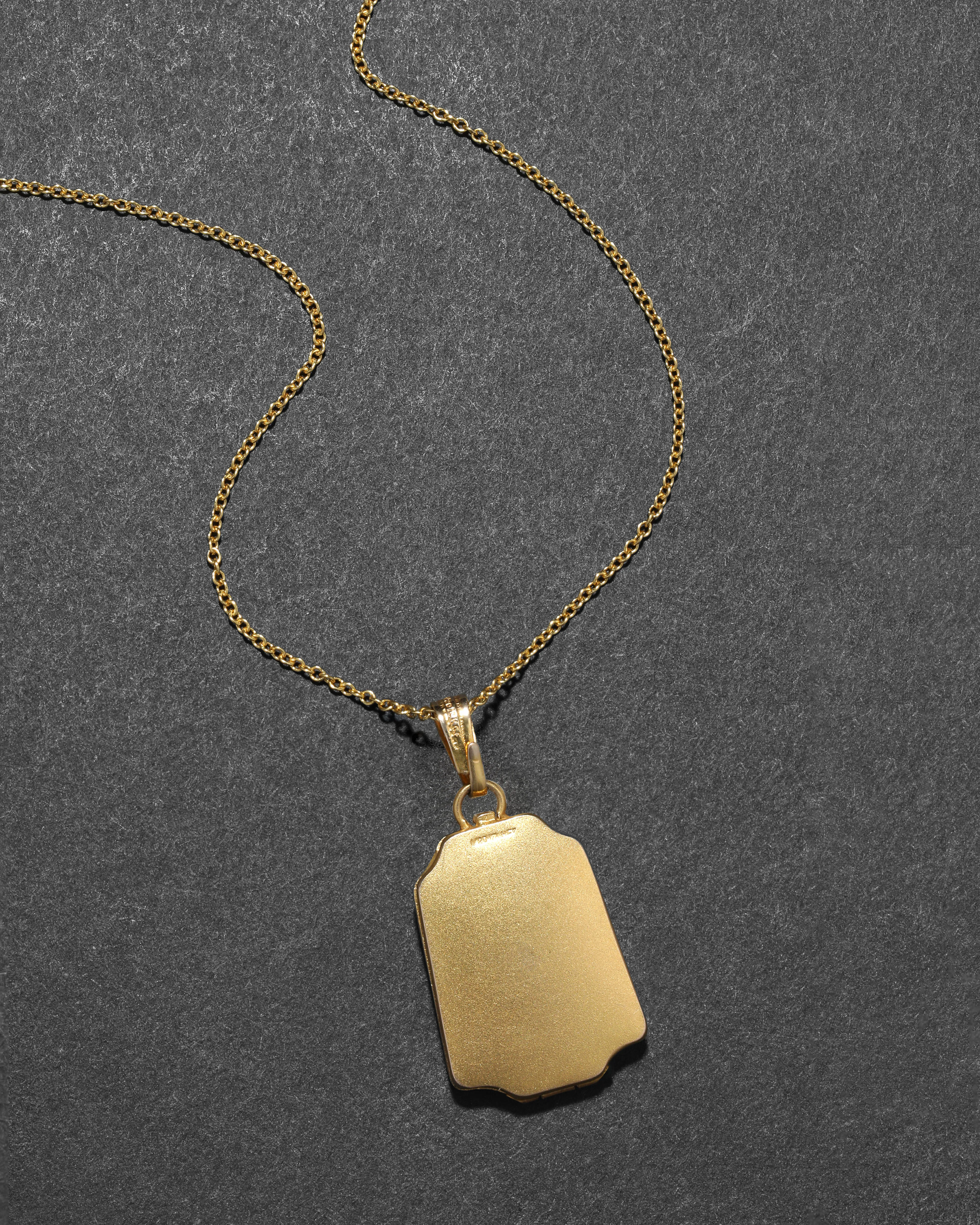 Vintage 1940s 12k Gold Filled Floral Etched Deco Locket Necklace sold by Alexis Bittar product image thumbnail 4