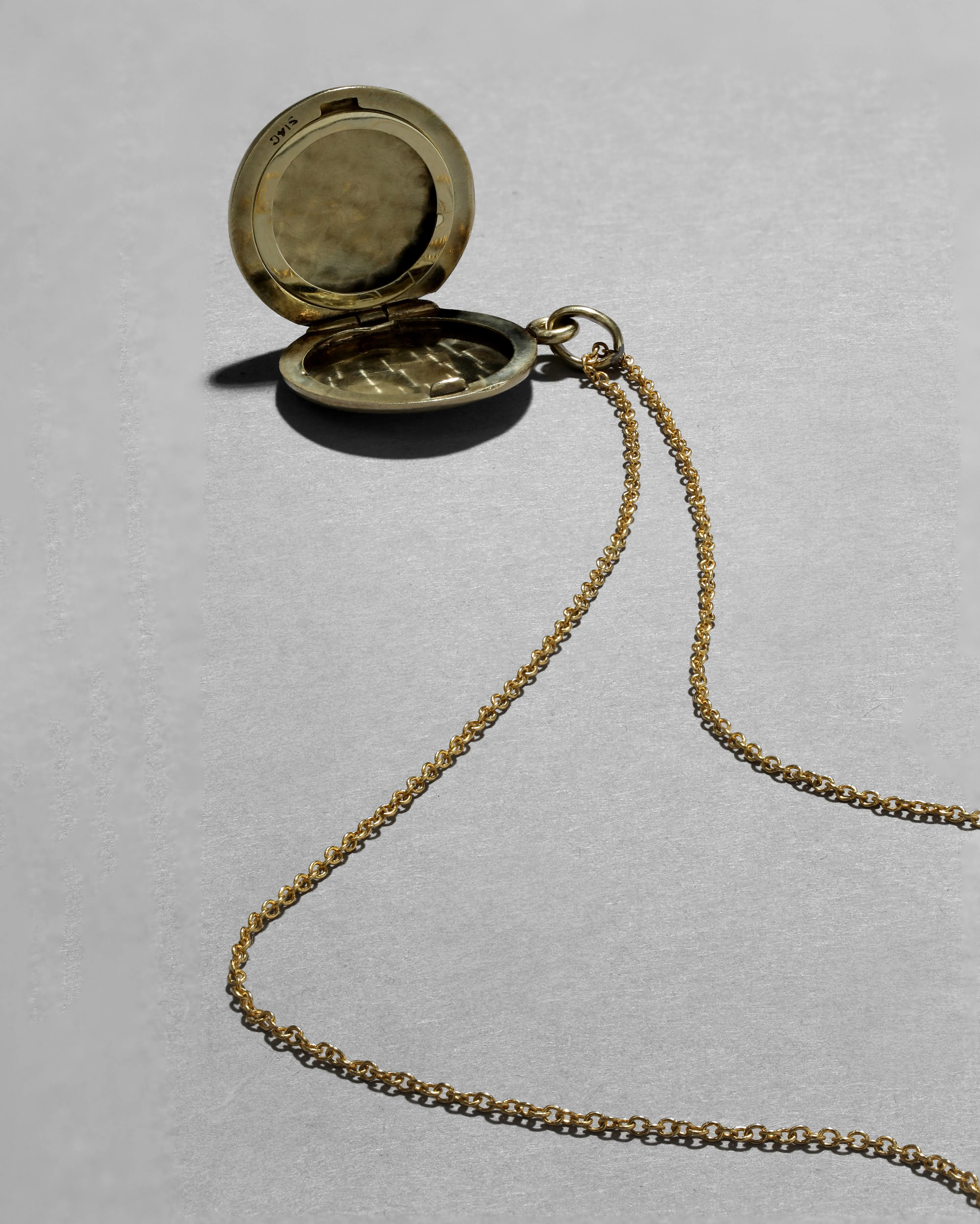 Antique 1800s 14k Gold with Enamel & Central Star Motif Federal Style Navy Locket Necklace sold by Alexis Bittar product image thumbnail 3