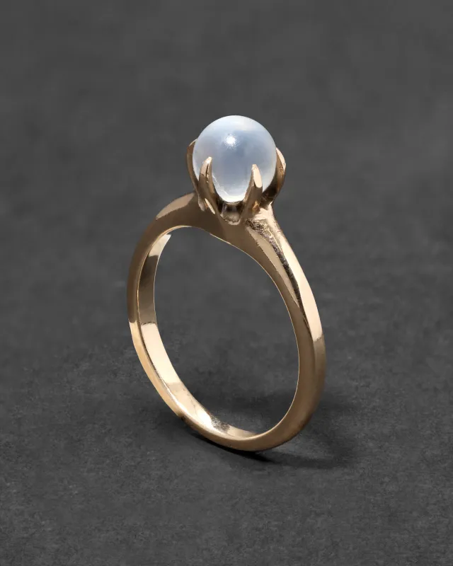 Antique Victorian 10k Gold with Claw Set Moonstone Ring sold by Alexis Bittar