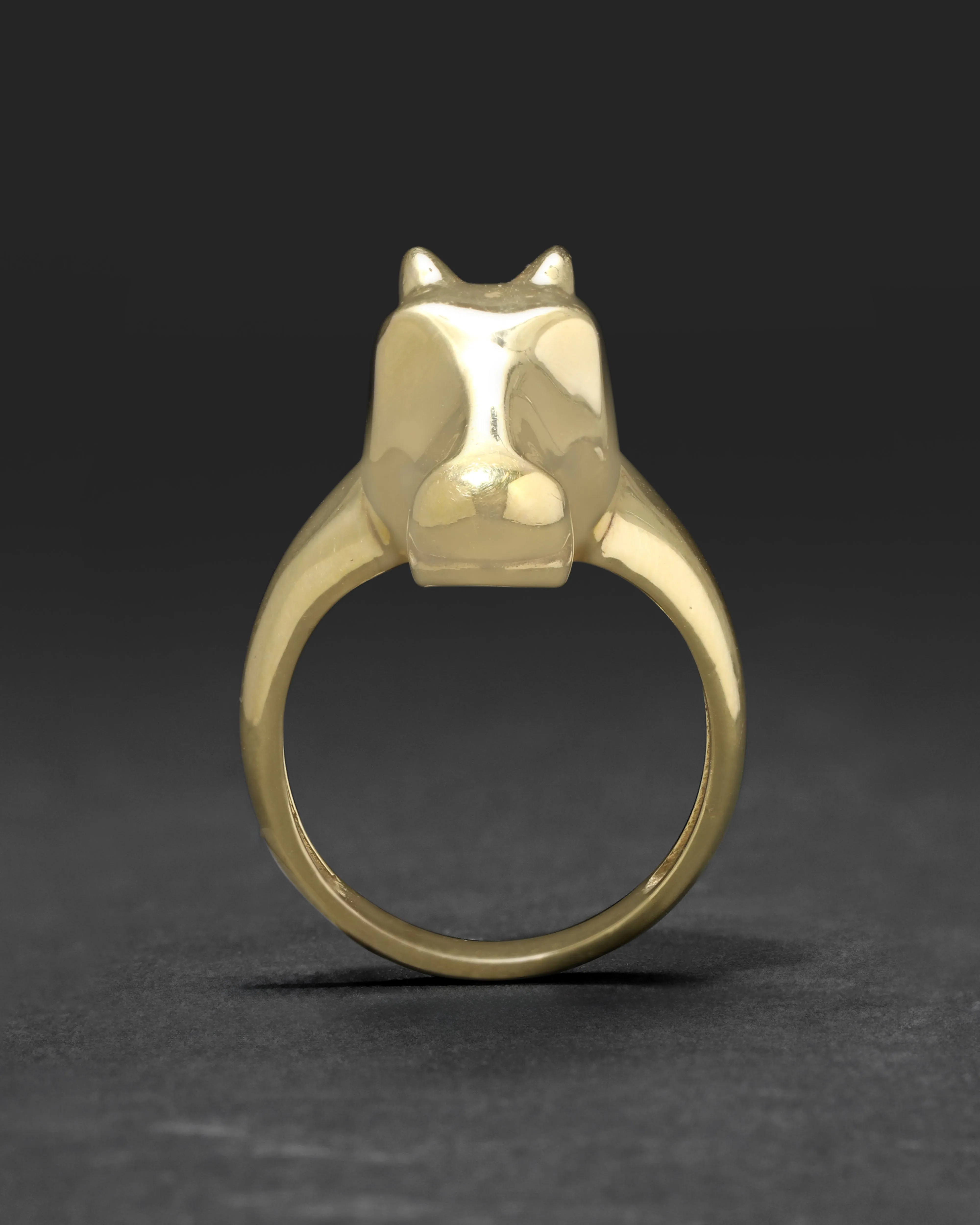 Vintage 1980s 14k Gold Custom Design Horse Ring sold by Alexis Bittar product image thumbnail 3