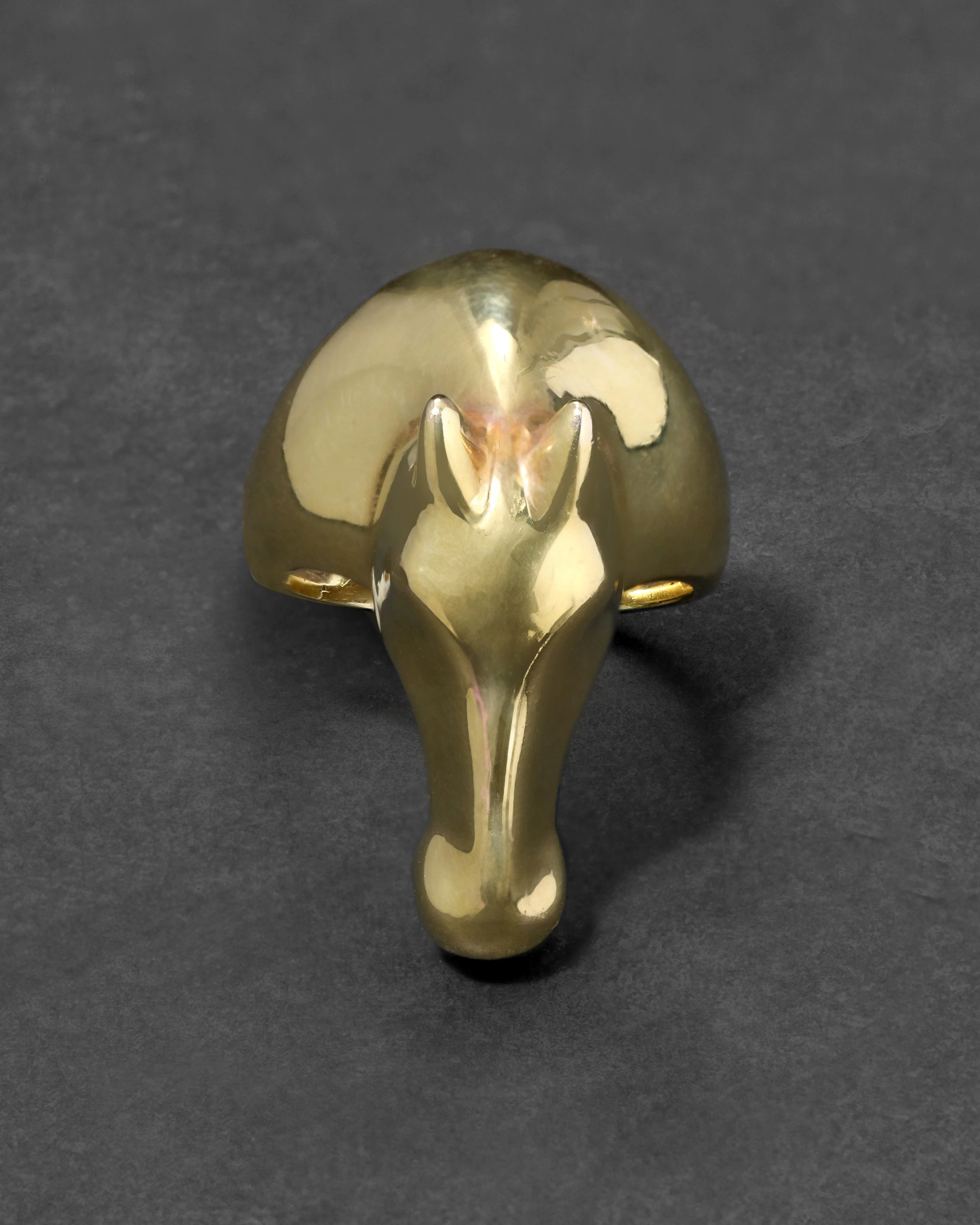 Vintage 1980s 14k Gold Custom Design Horse Ring sold by Alexis Bittar product image thumbnail 2