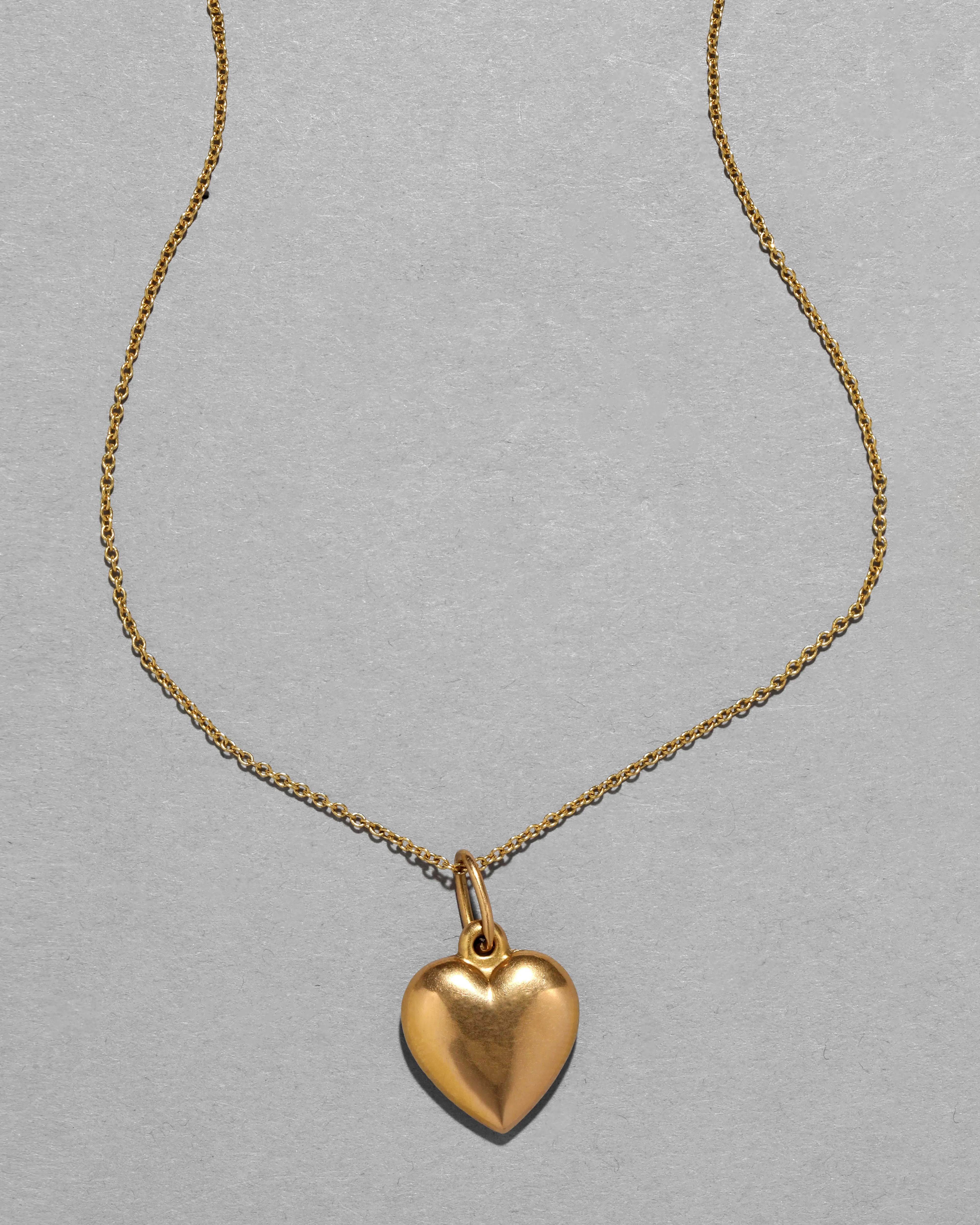 Vintage 18k Gold Puffy Heart Pendant Necklace sold by Alexis Bittar