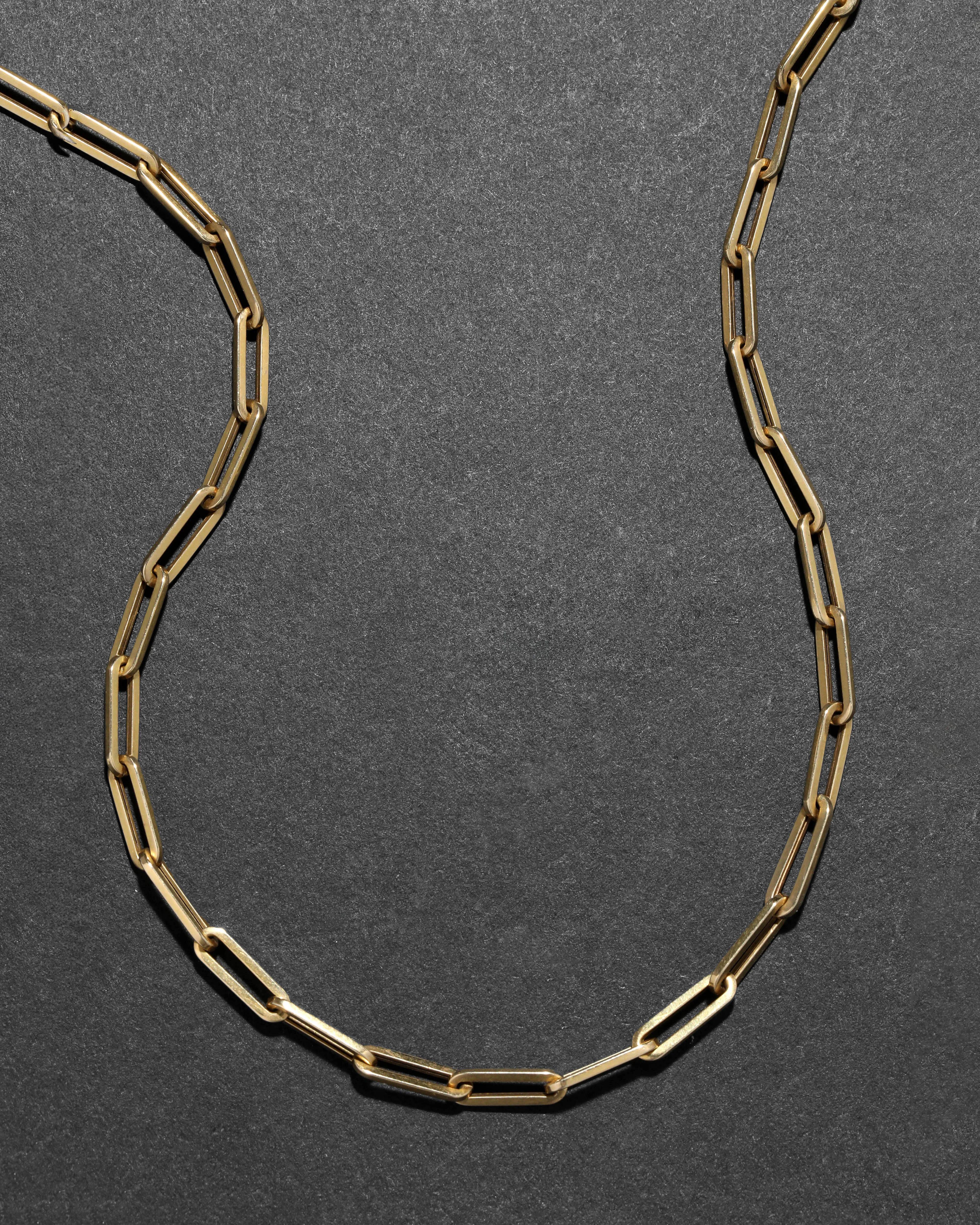 Vintage 1950s 14k Gold Paperclip Link Necklace sold by Alexis Bittar