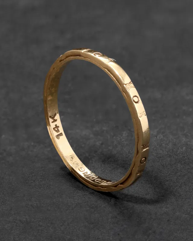 Vintage 14k Gold XO Band Ring sold by Alexis Bittar