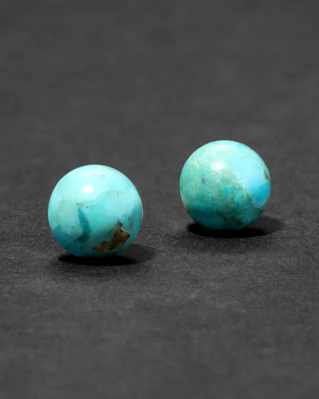 Vintage 14k Gold Turquoise Stud Earring made by Alexis Bittar