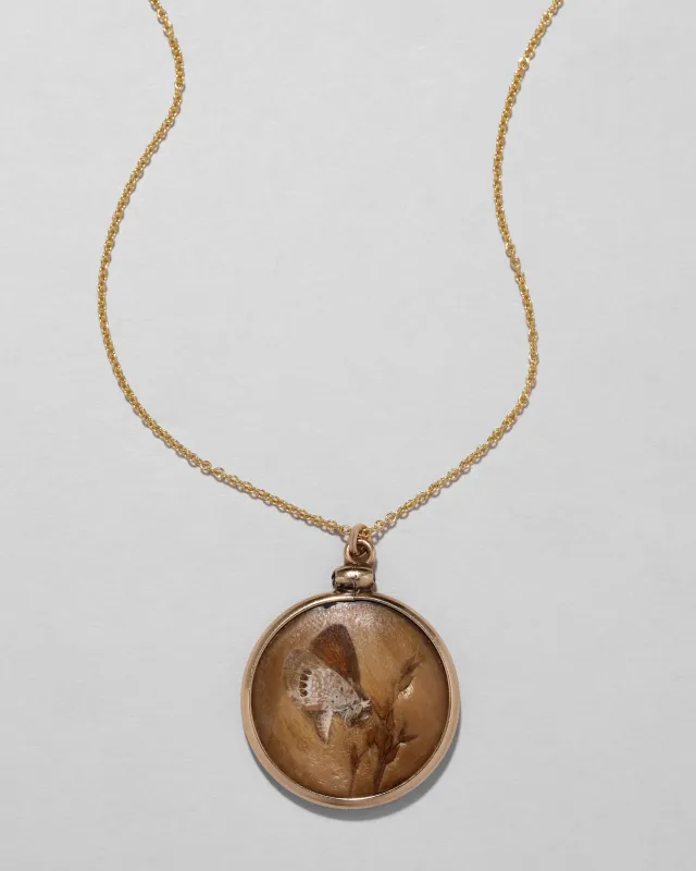 Antique Victorian 14k Gold Fill Encased Butterfly Pendant Necklace sold by Alexis Bittar