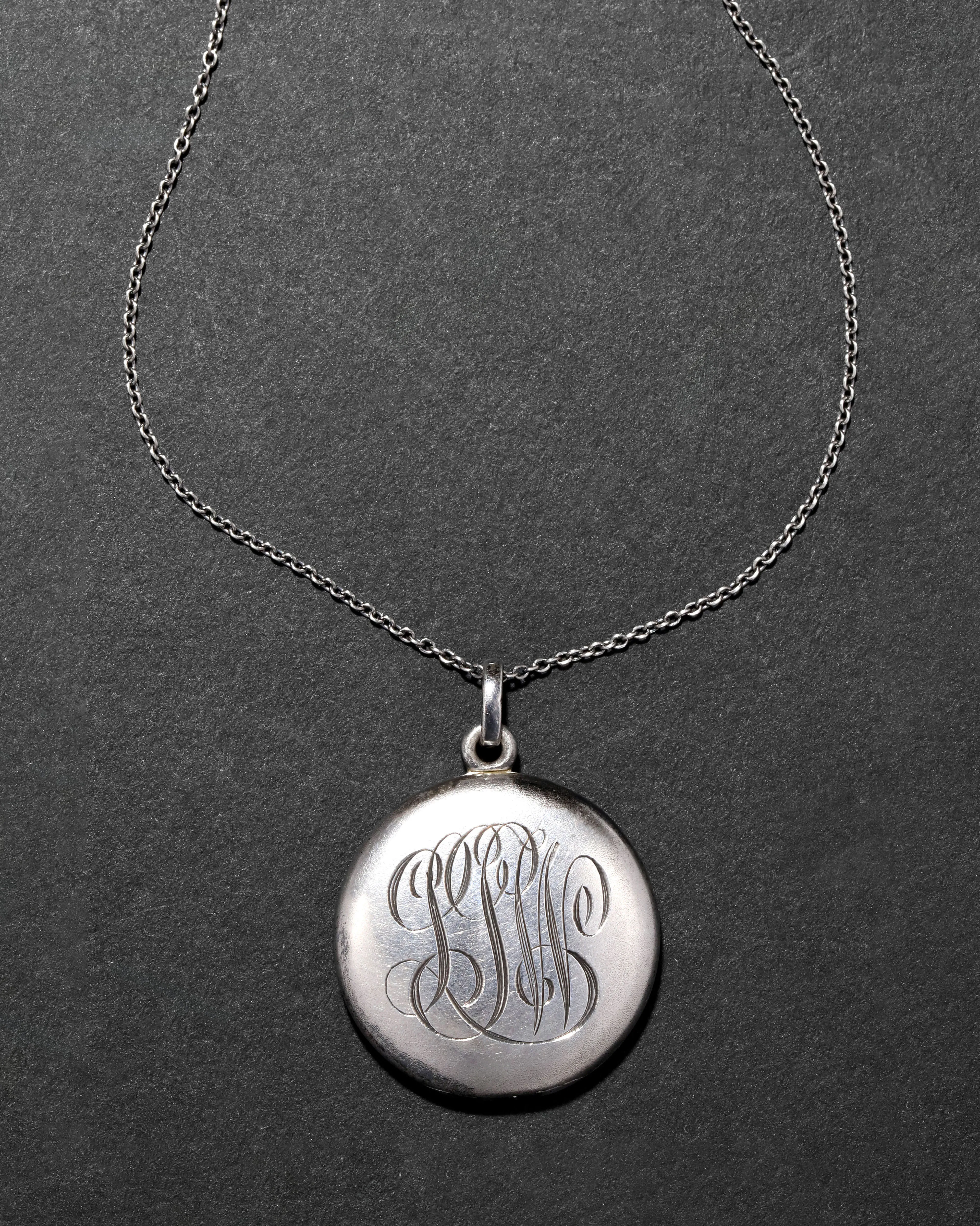 Antique 1920s Sterling Silver Cross Locket Pendant Necklace sold by Alexis Bittar product image thumbnail 3