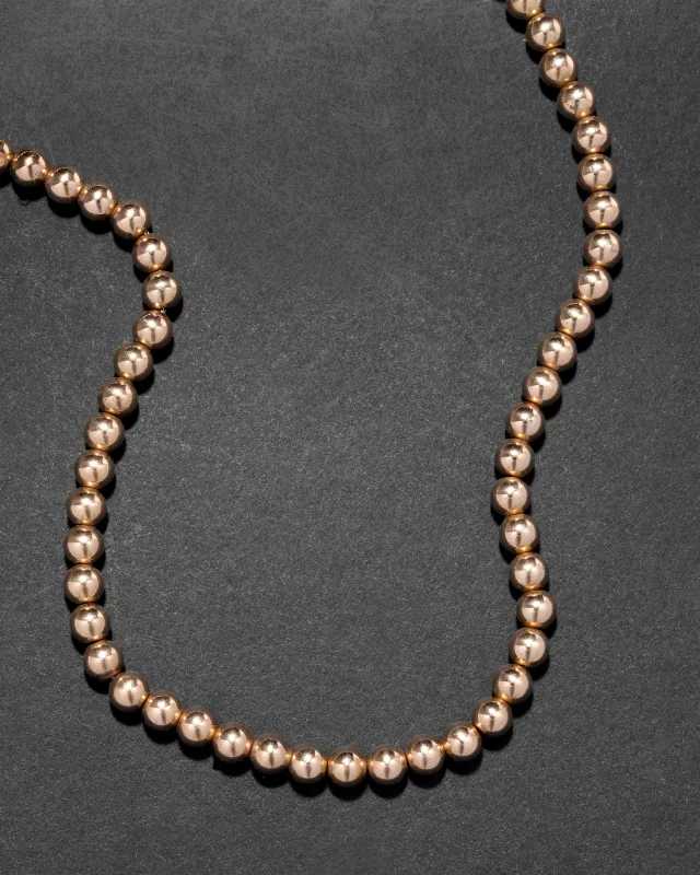 Antique 1800s 14k Gold Fill Bead Necklace sold by Alexis Bittar