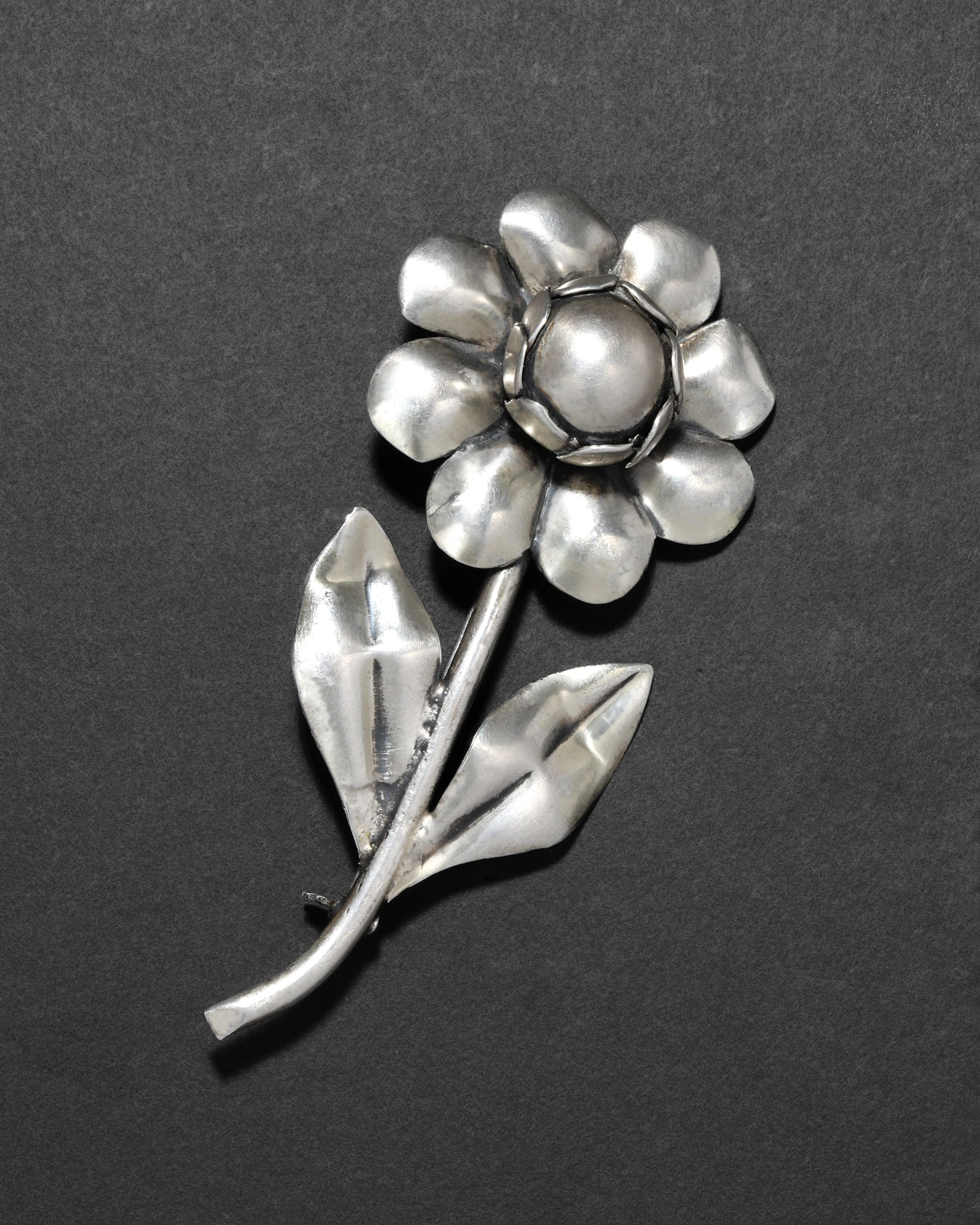 Vintage 1960s Mexican Sterling Silver Flower Pin sold by Alexis Bittar