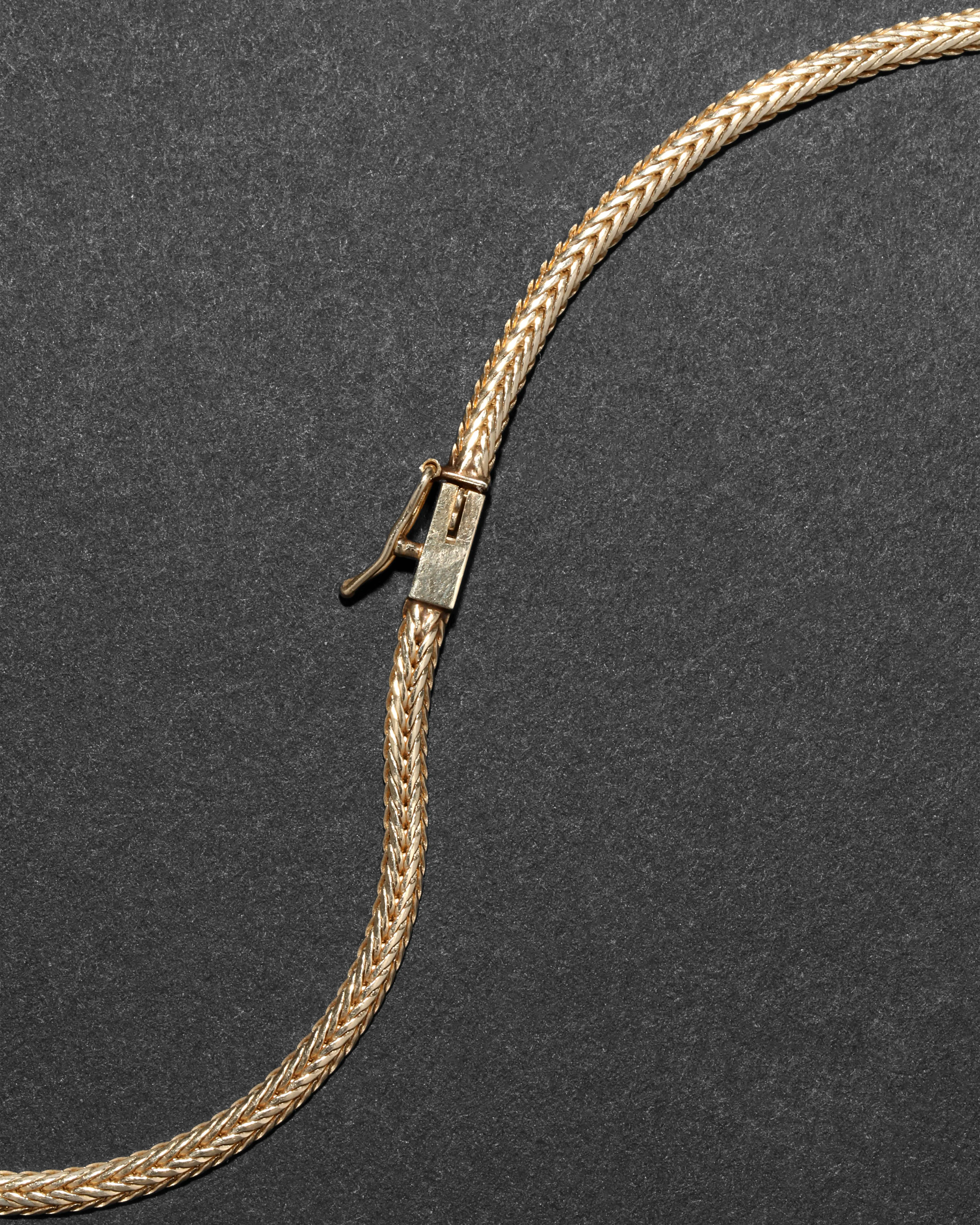 Vintage 1980s 14k Gold with Diamond Snake Head with Gold Tipped Tail Pendant Necklace sold by Alexis Bittar product image thumbnail 3