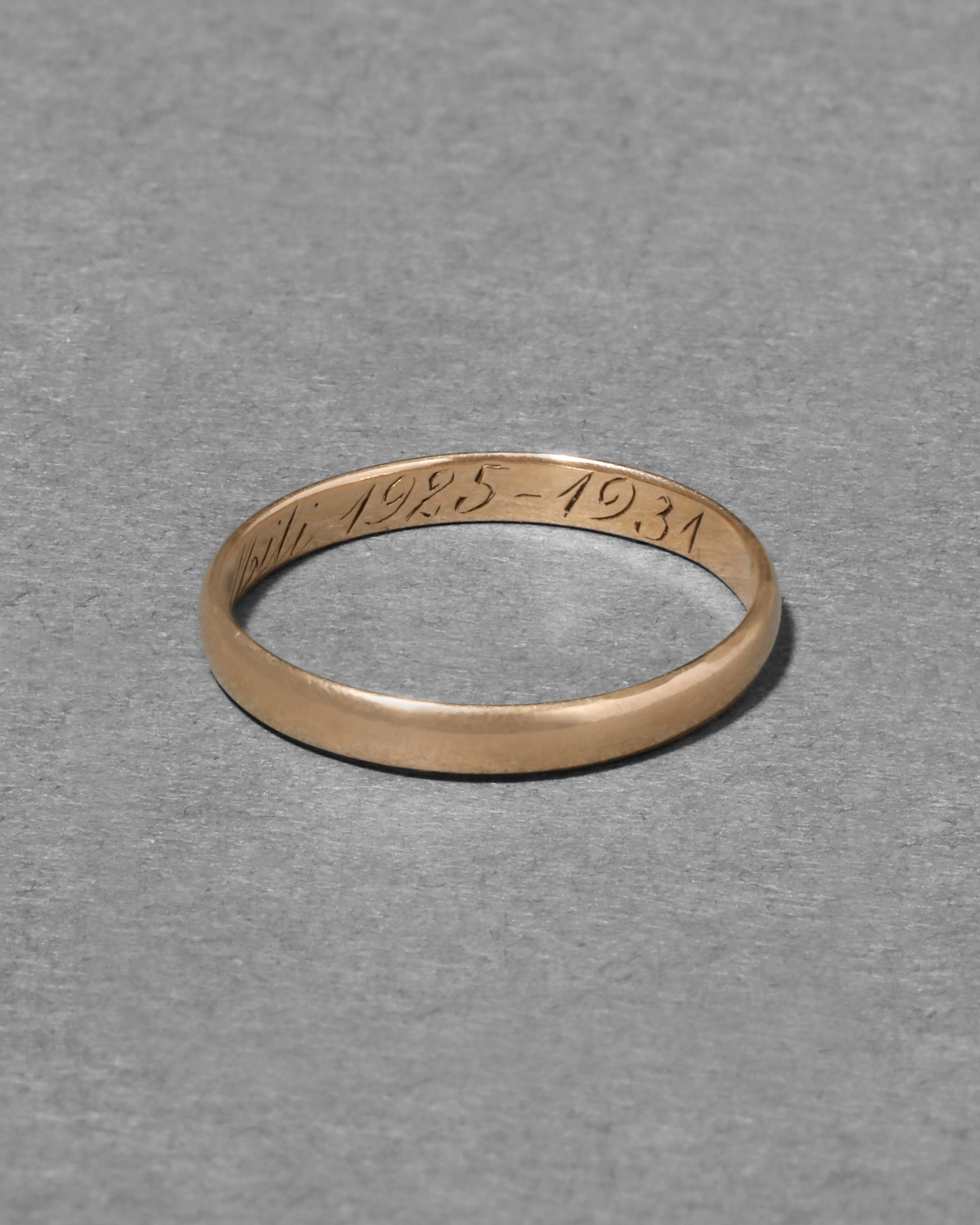 Antique 1920s 14k Gold Thin Band Ring sold by Alexis Bittar product image thumbnail 2