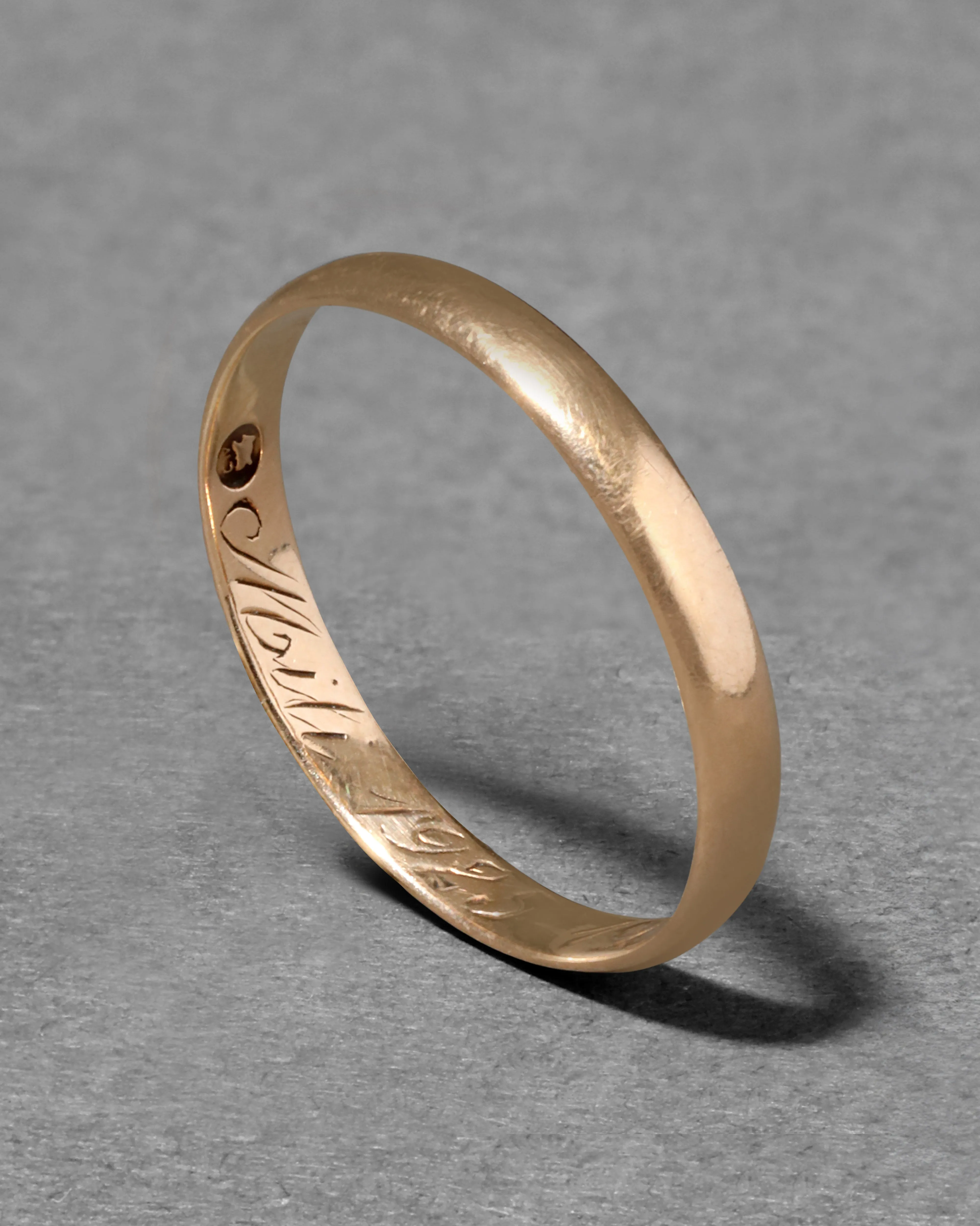 Antique 1920s 14k Gold Thin Band Ring sold by Alexis Bittar