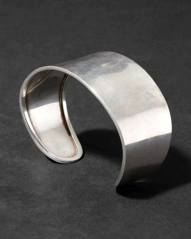 Vintage 1980s Sterling Silver Modernist Cuff Bracelet sold by Alexis Bittar