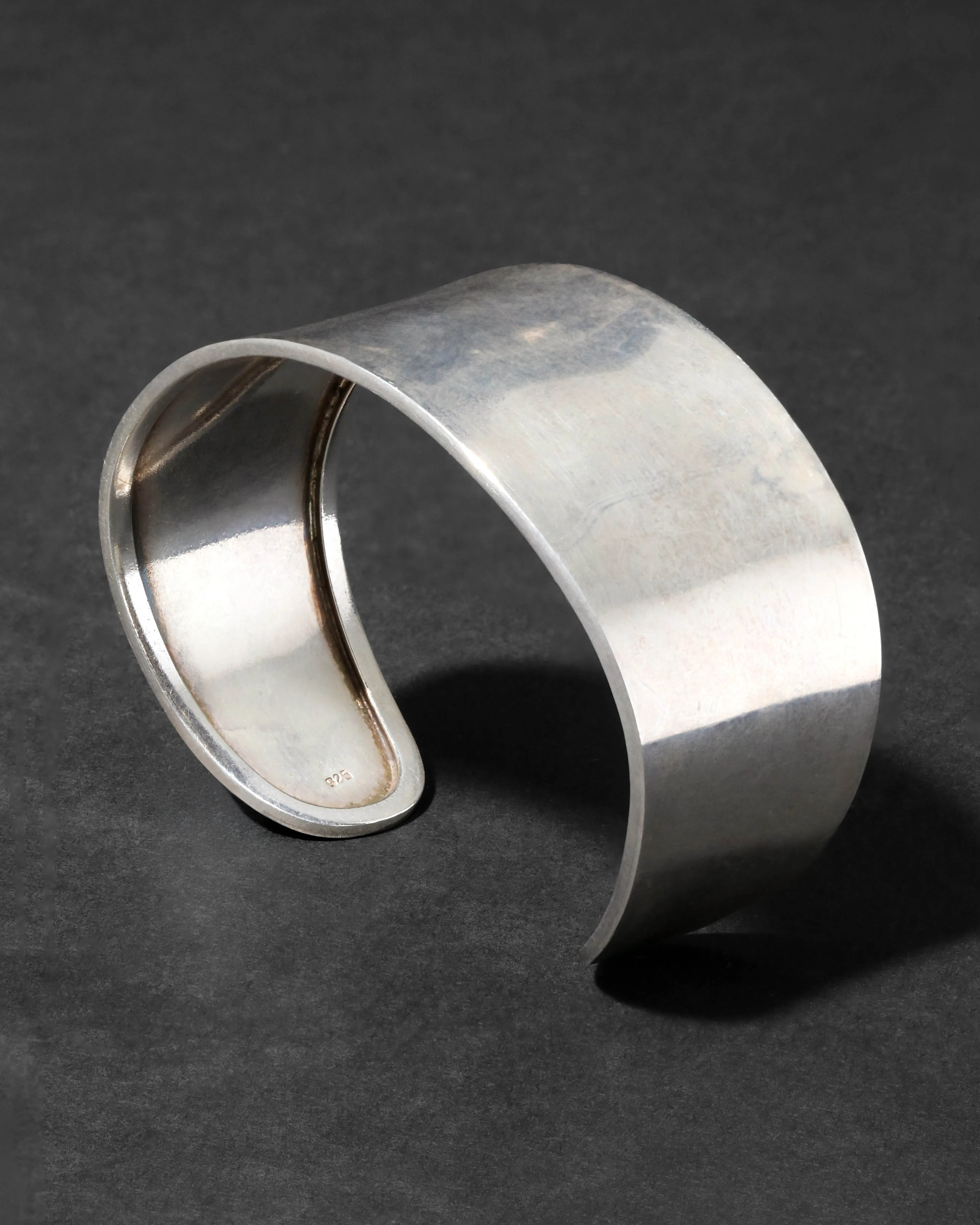 Vintage 1980s Sterling Silver Modernist Cuff Bracelet sold by Alexis Bittar