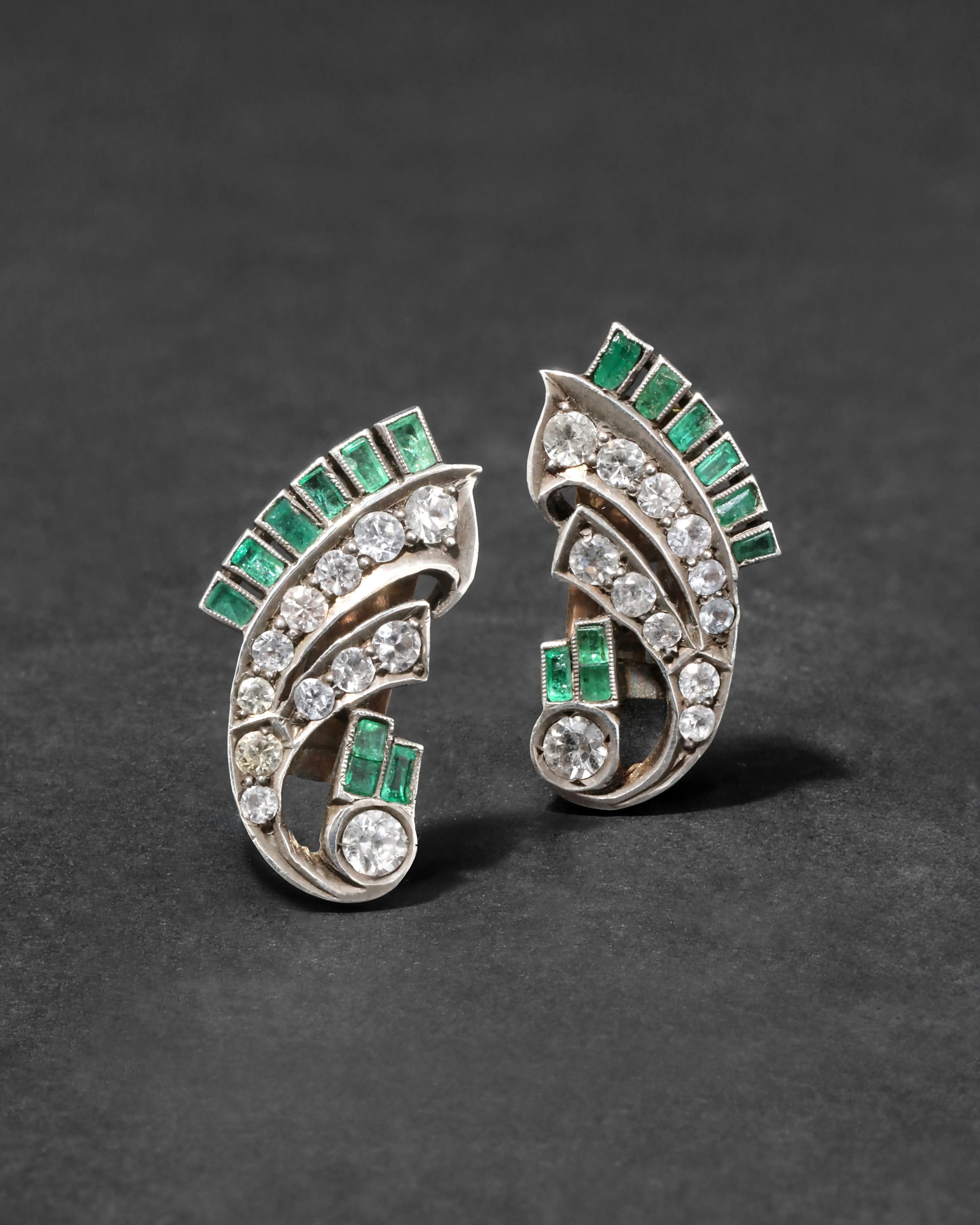 Vintage Art Deco Sterling Silver Butterfly Duette Pin & Clip On Earring sold by Alexis Bittar
