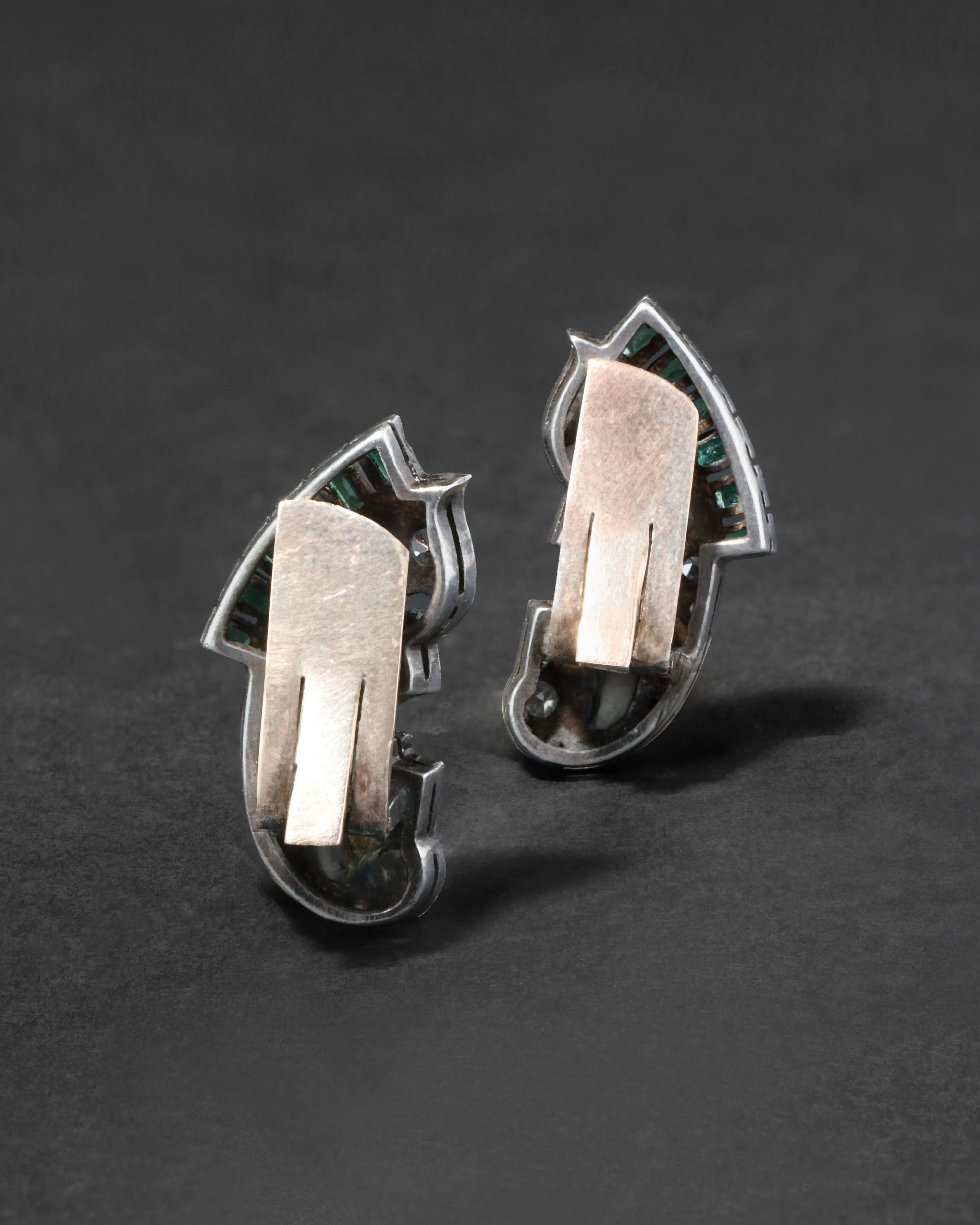 Vintage Art Deco Sterling Silver Butterfly Duette Pin & Clip On Earring sold by Alexis Bittar product image thumbnail 2