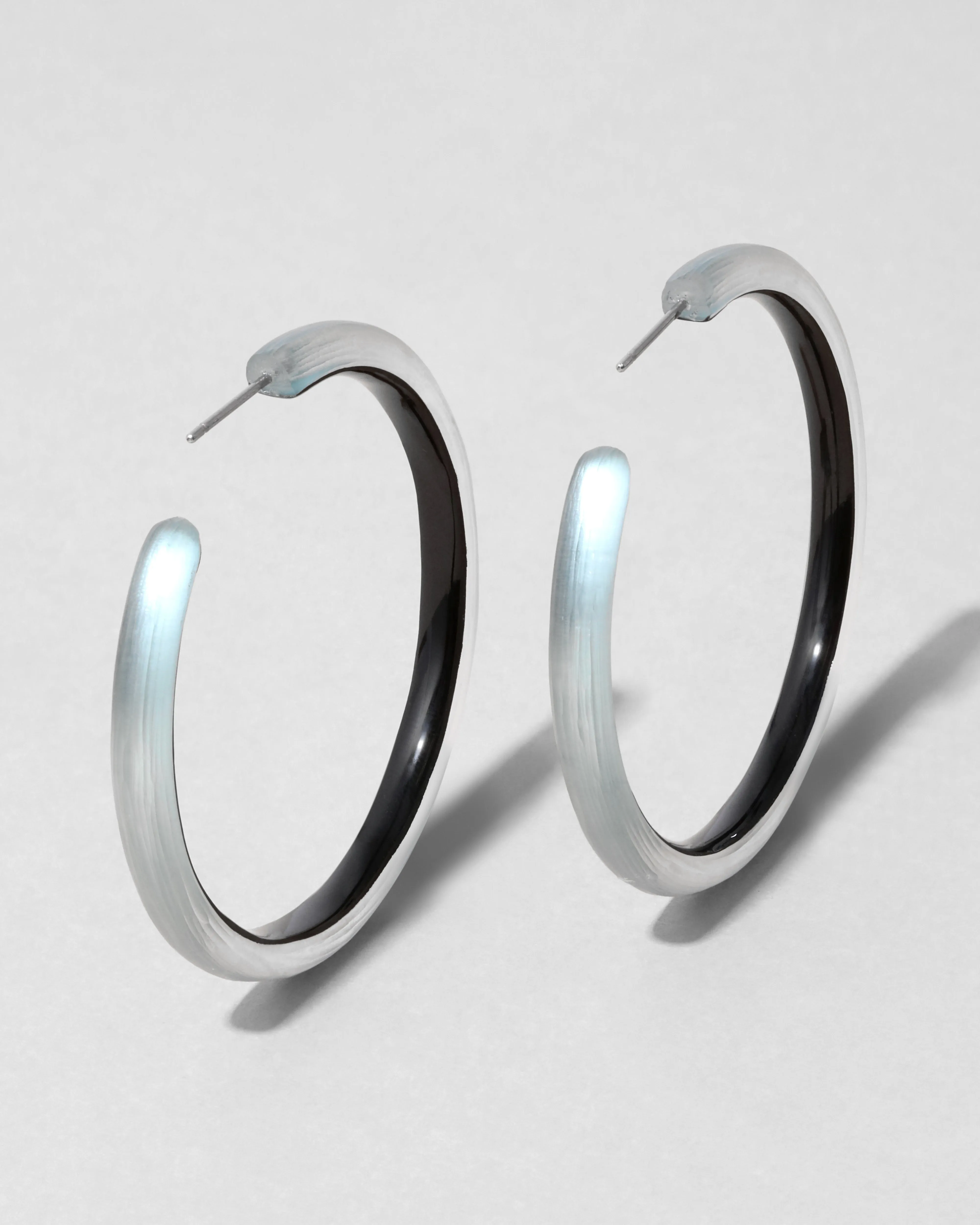 Skinny Lucite Hoop Earring - Blue Grey sold by Alexis Bittar product image thumbnail 3