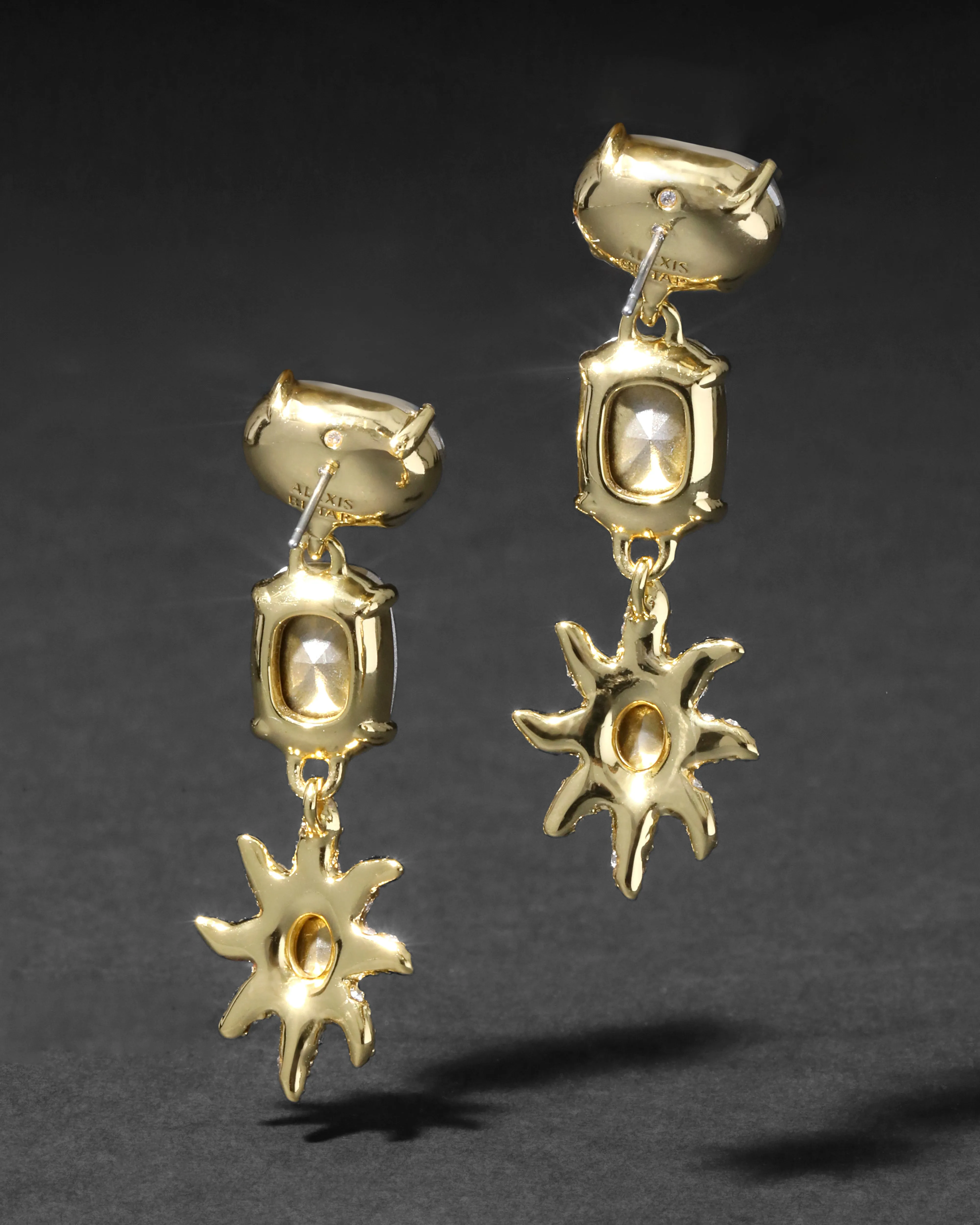 Starburst Crystal Triple Stone Drop Earring sold by Alexis Bittar product image thumbnail 3