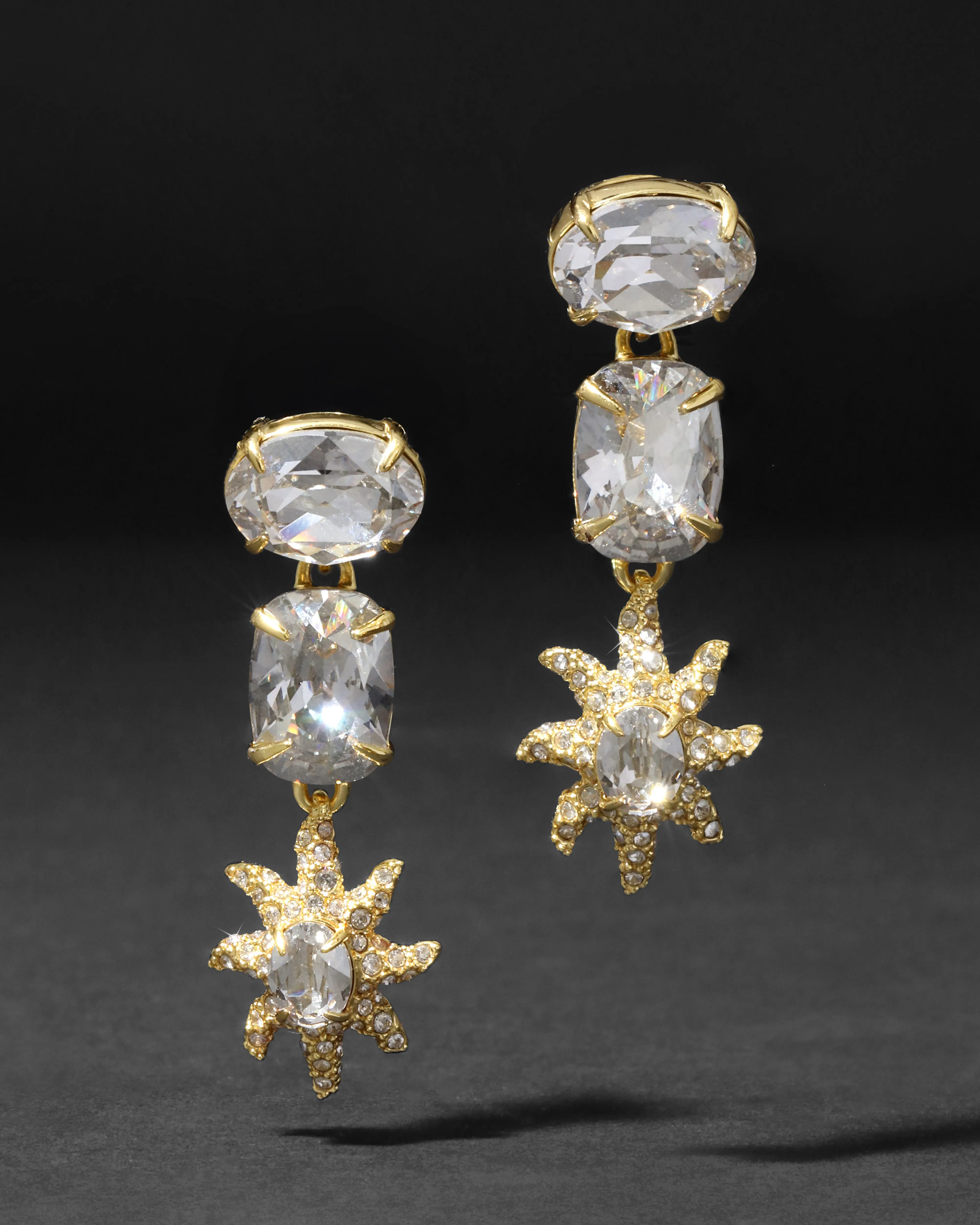 Starburst Crystal Triple Stone Drop Earring sold by Alexis Bittar