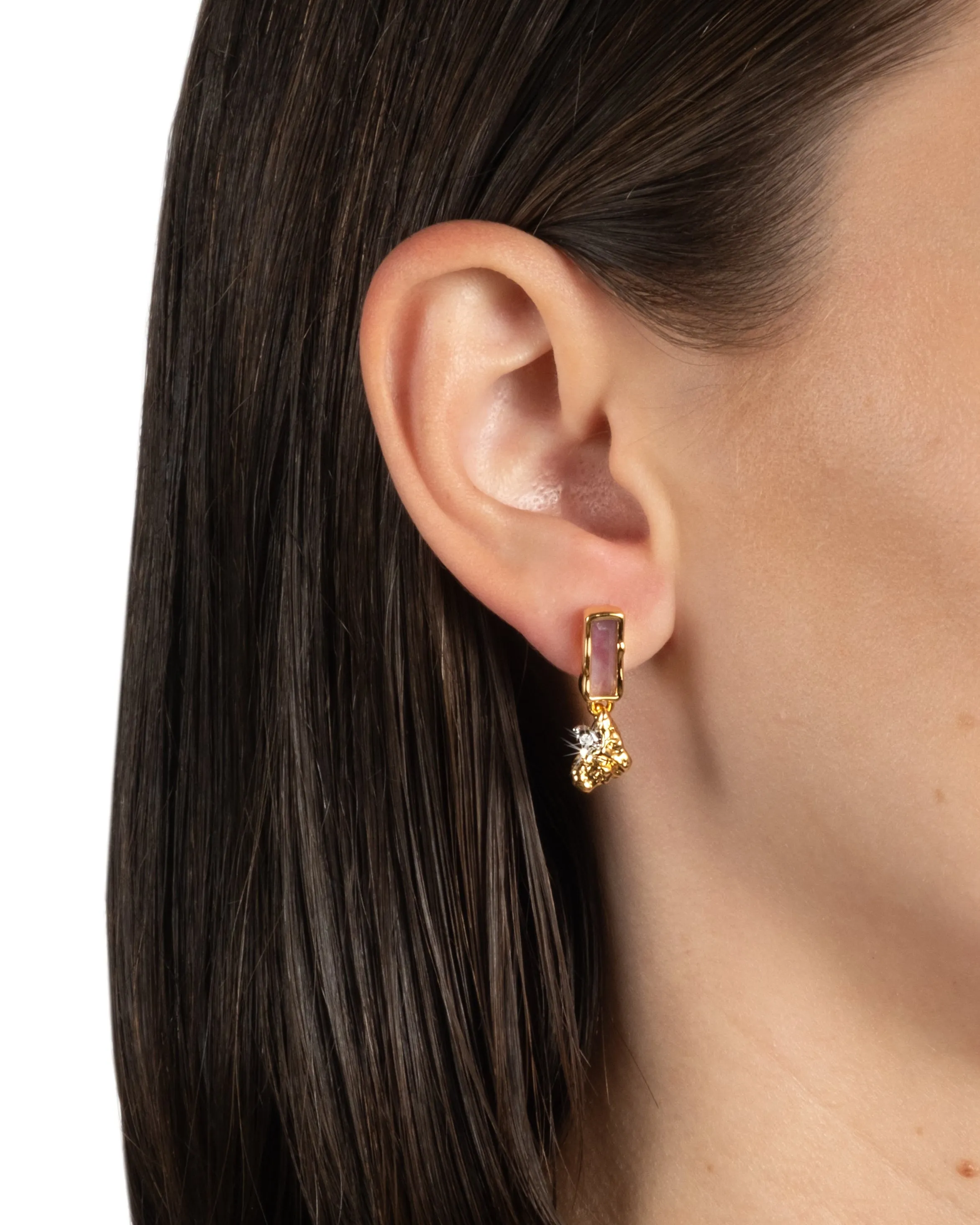 Brut Cluster Mismatched Post Earring - Amethyst sold by Alexis Bittar product image thumbnail 2