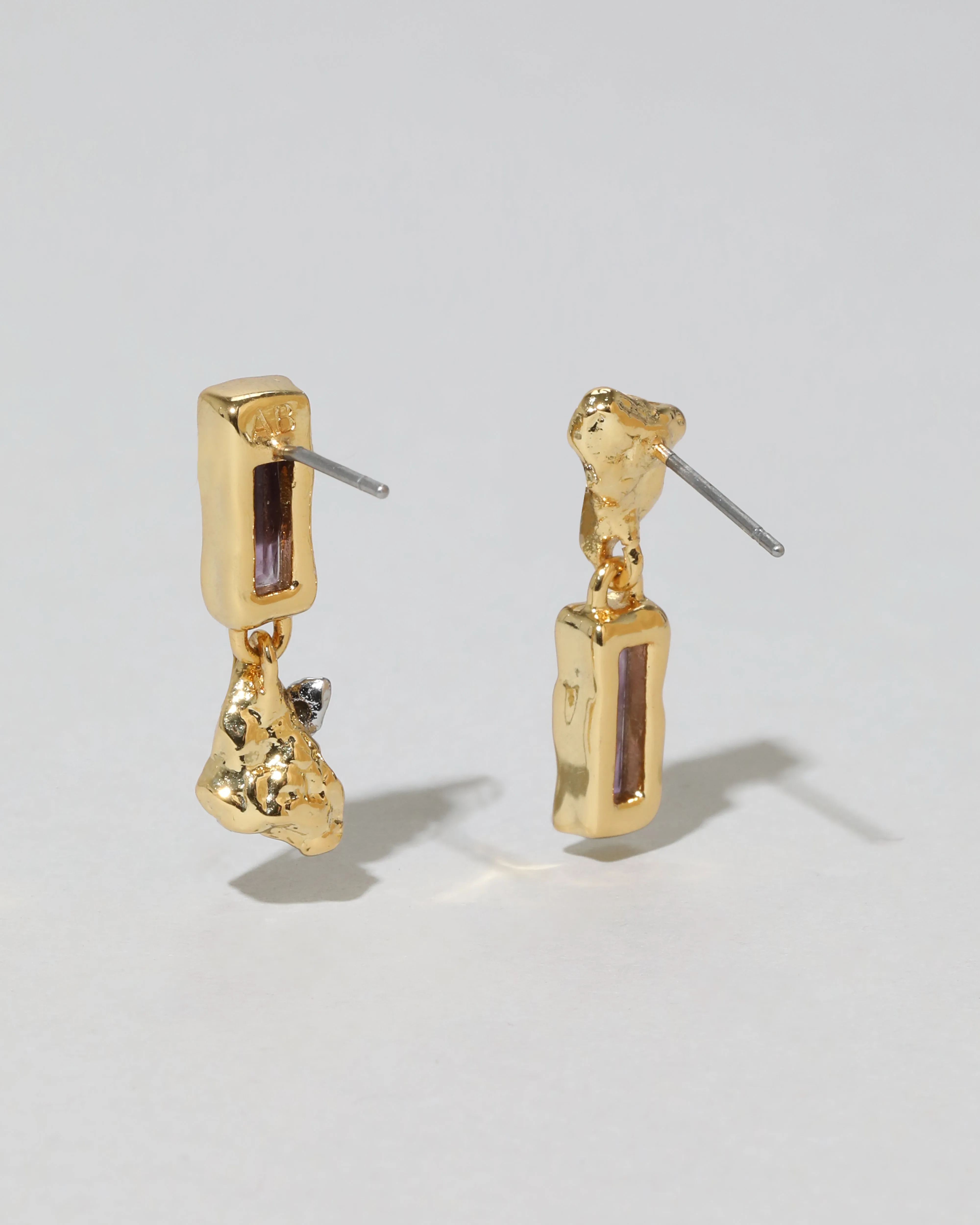 Brut Cluster Mismatched Post Earring - Amethyst sold by Alexis Bittar product image thumbnail 3