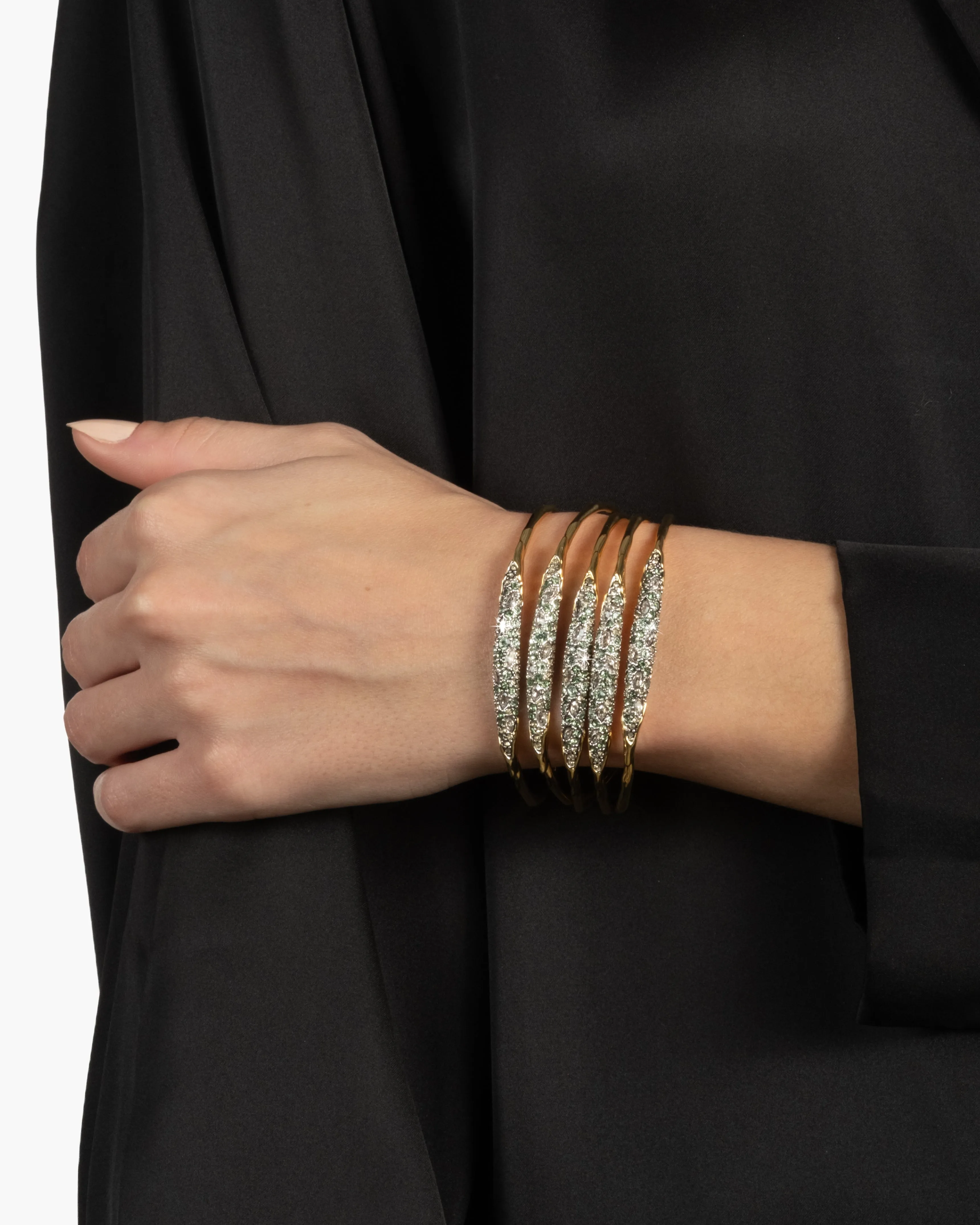 Solanales Crystal Thin Cuff Bracelet- Sprout sold by Alexis Bittar product image thumbnail 2