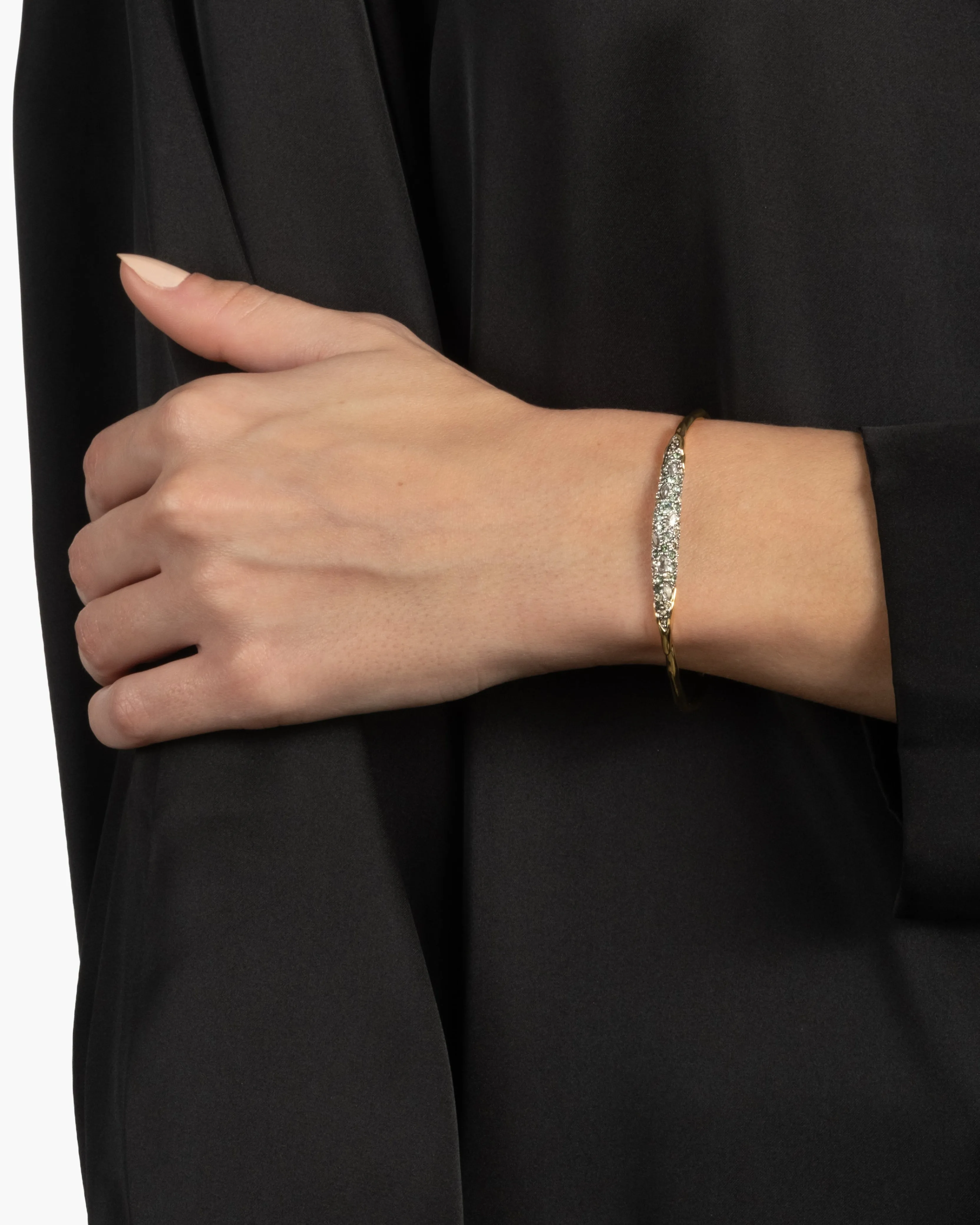 Solanales Crystal Thin Cuff Bracelet- Sprout sold by Alexis Bittar product image thumbnail 3