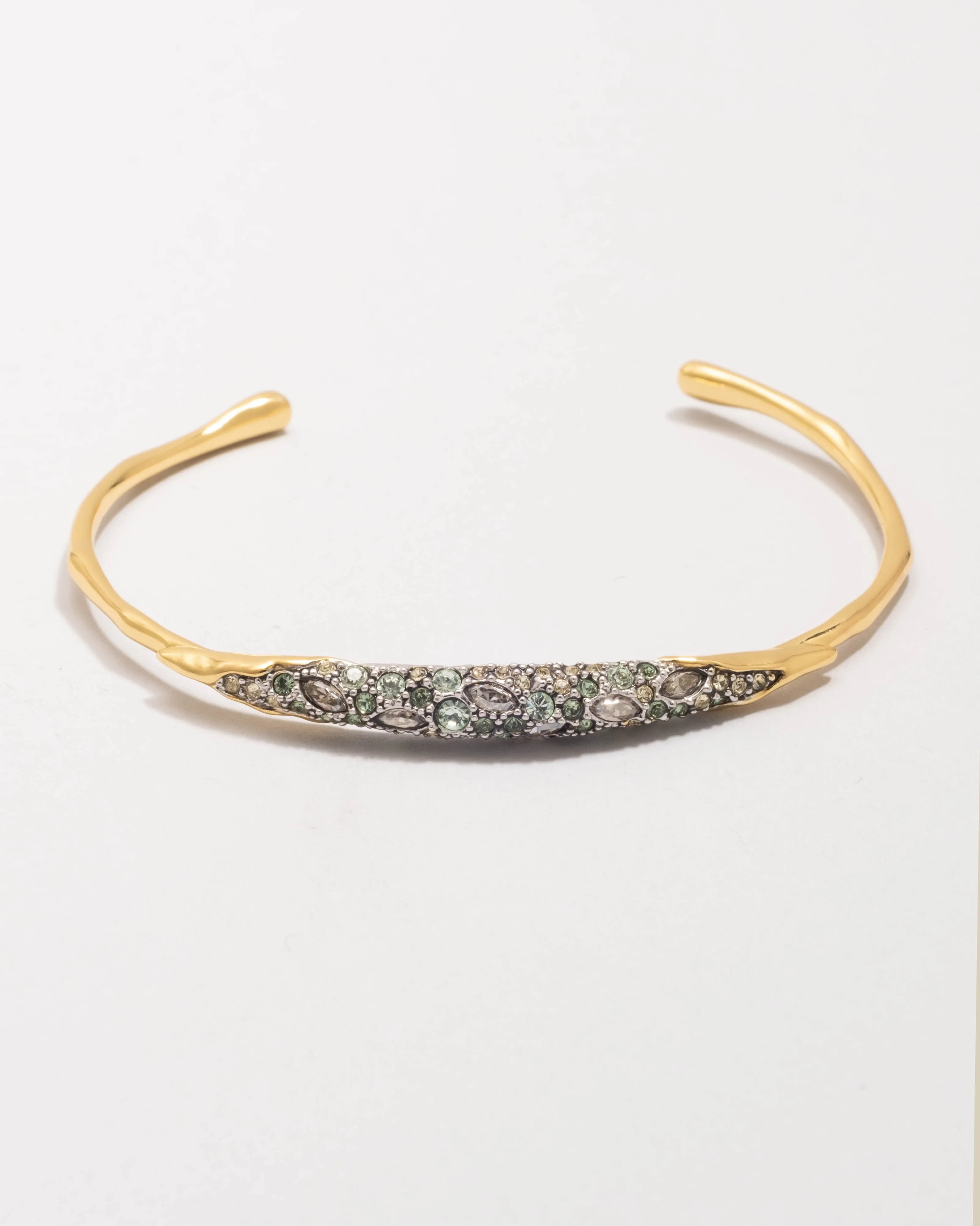 Solanales Crystal Thin Cuff Bracelet- Sprout sold by Alexis Bittar