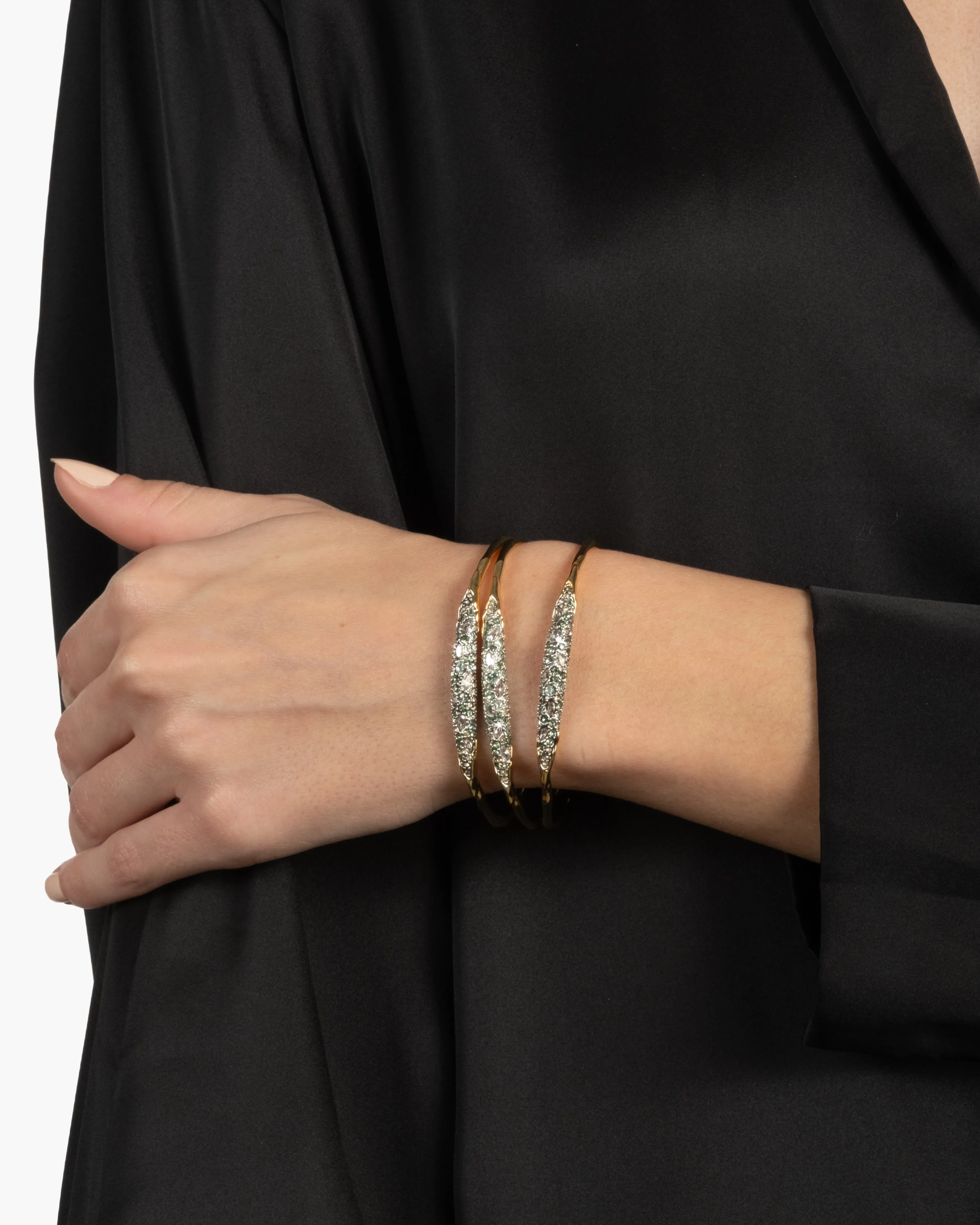 Solanales Crystal Thin Cuff Bracelet- Sprout sold by Alexis Bittar product image thumbnail 4