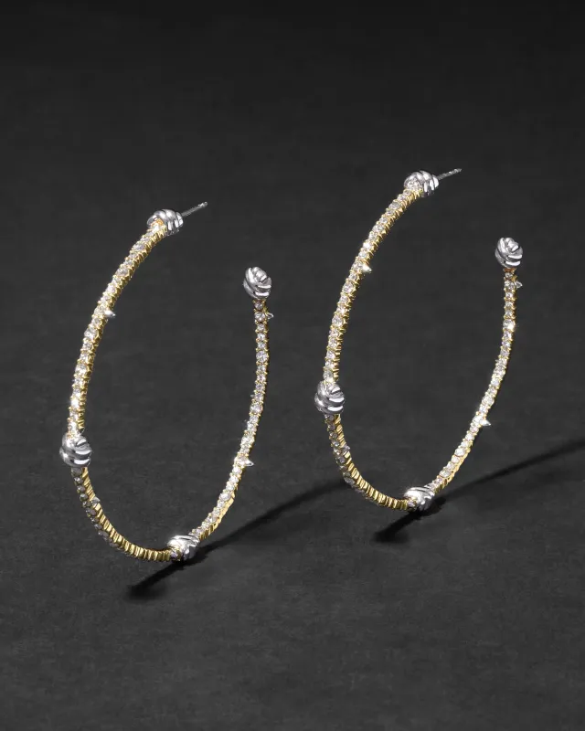 Crystal Pave Knotted Hoop Earring sold by Alexis Bittar