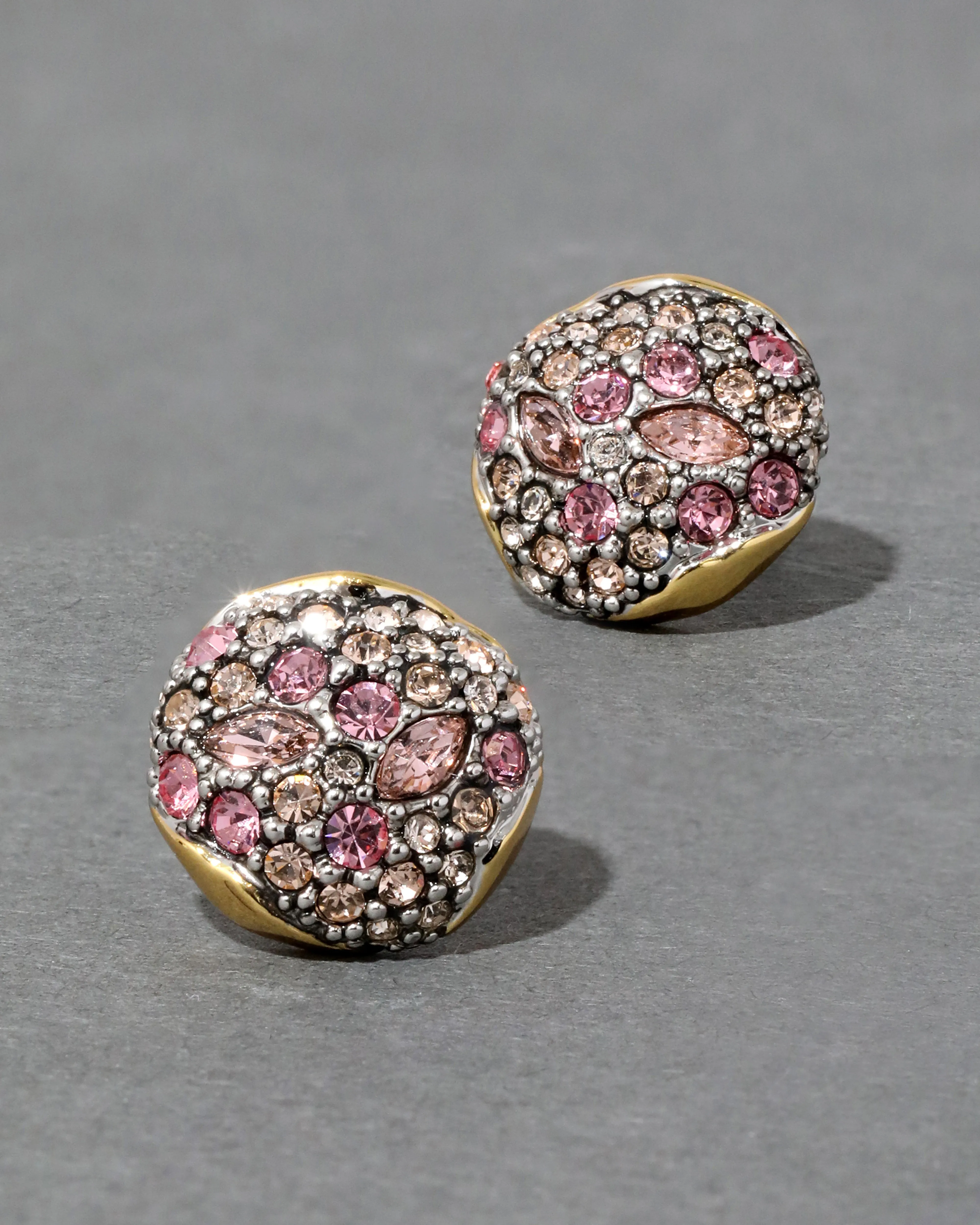 Solanales Crystal Round Post Earring- Petal sold by Alexis Bittar